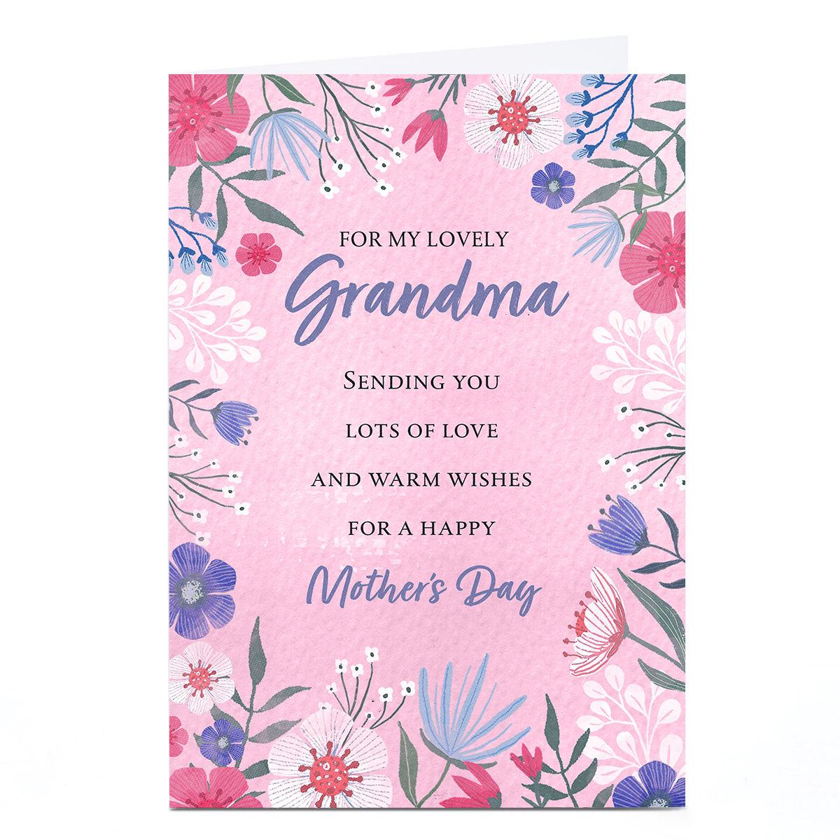 Personalised Dalia Clark Mother's Day Card - Grandma Floral