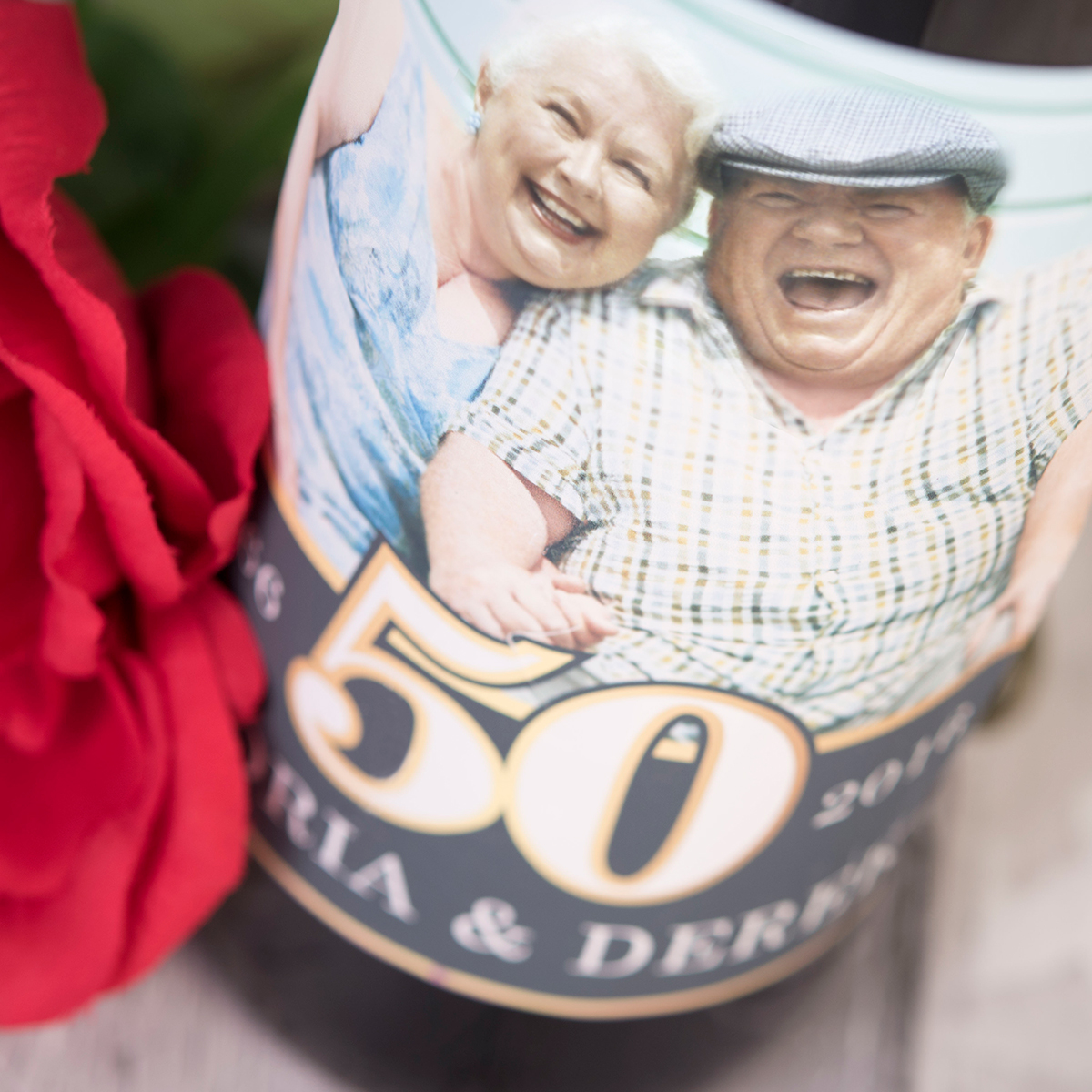 Photo Upload Wine - 50 Years, Anniversary