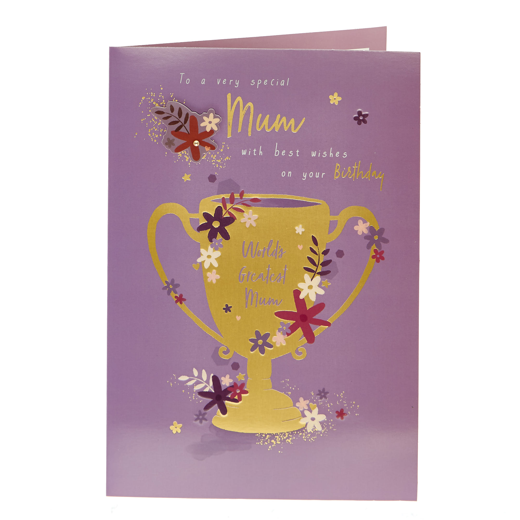 Birthday Card - Very Special Mum Trophy