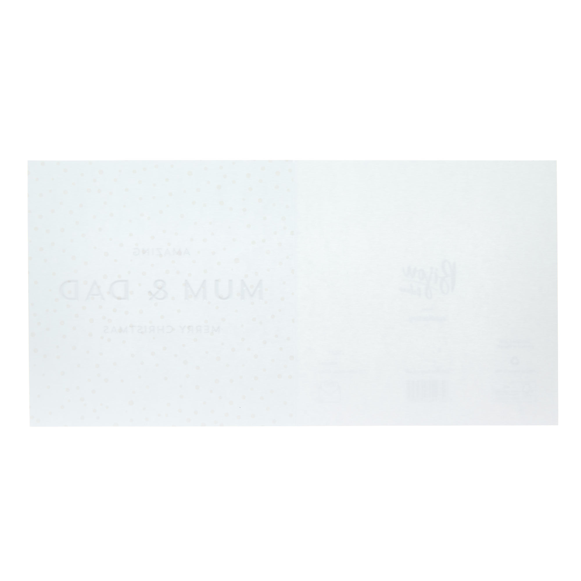 Mum & Dad Snowflake Christmas Card