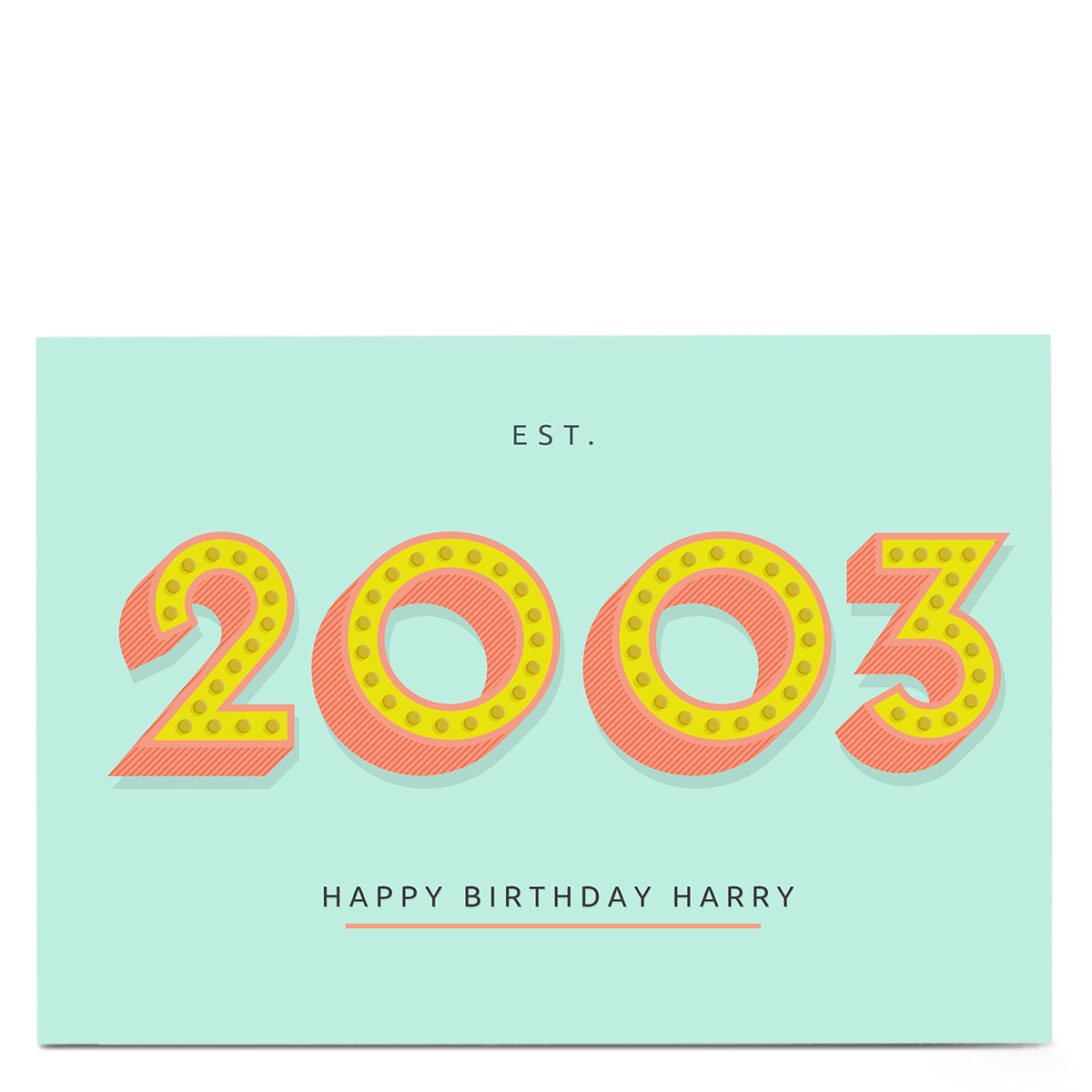 Personalised Birthday Card - Est. Any Year