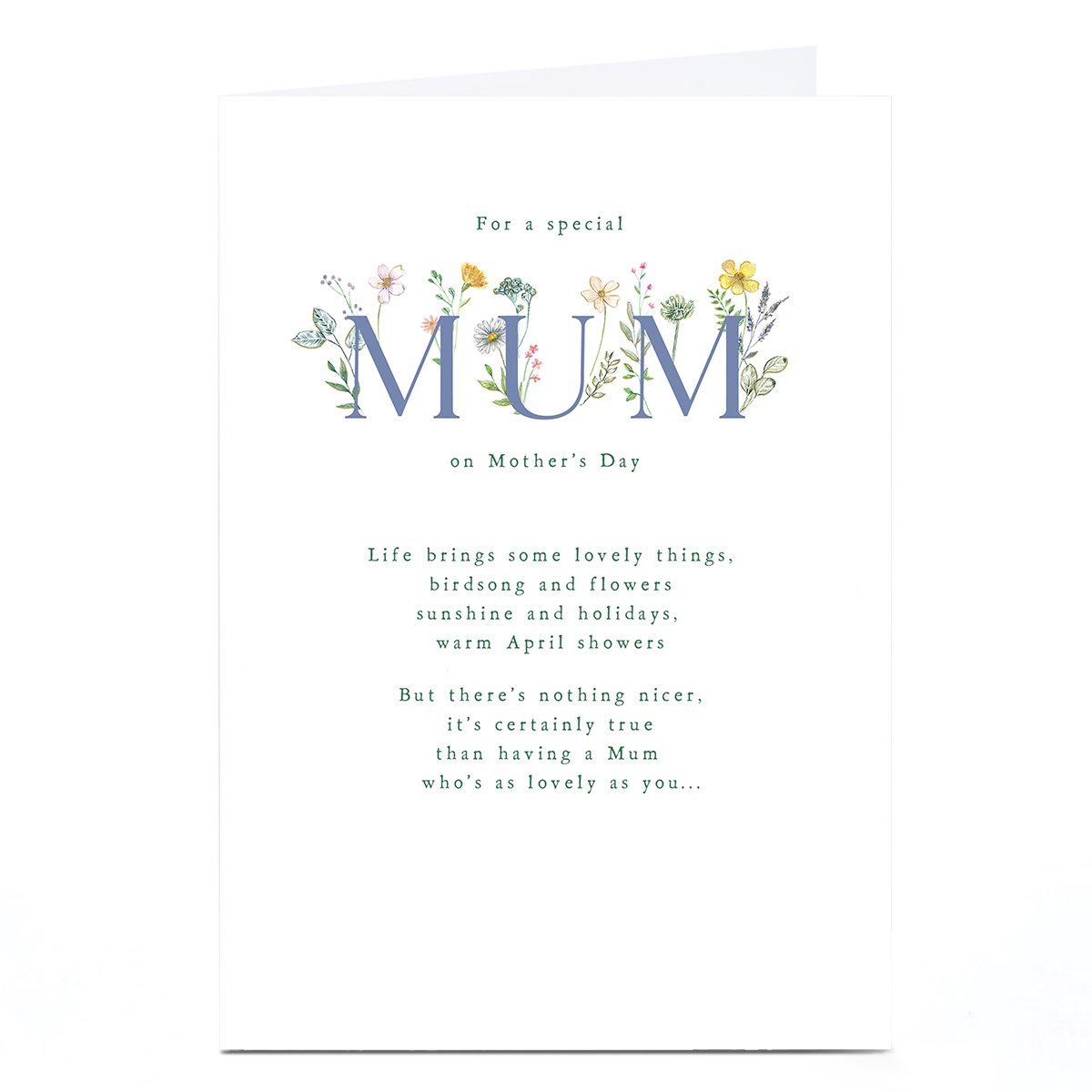 Mother's Day Card - Floral Lovely Things, Mum