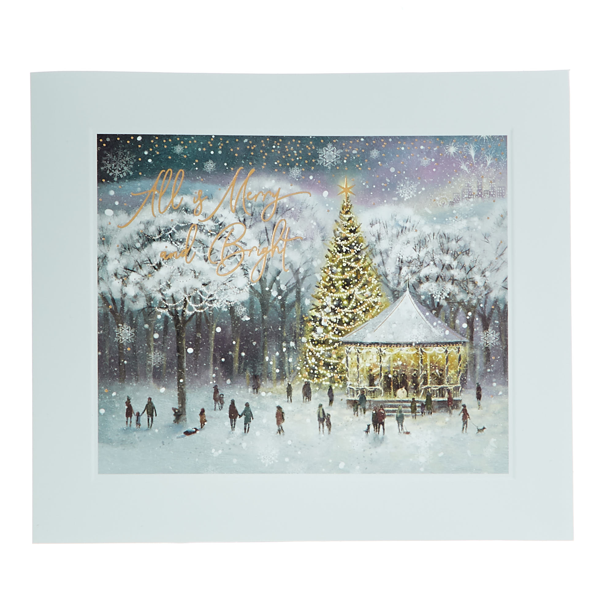 10 Premium Charity Boxed Christmas Cards - Market Scene (2 Designs)