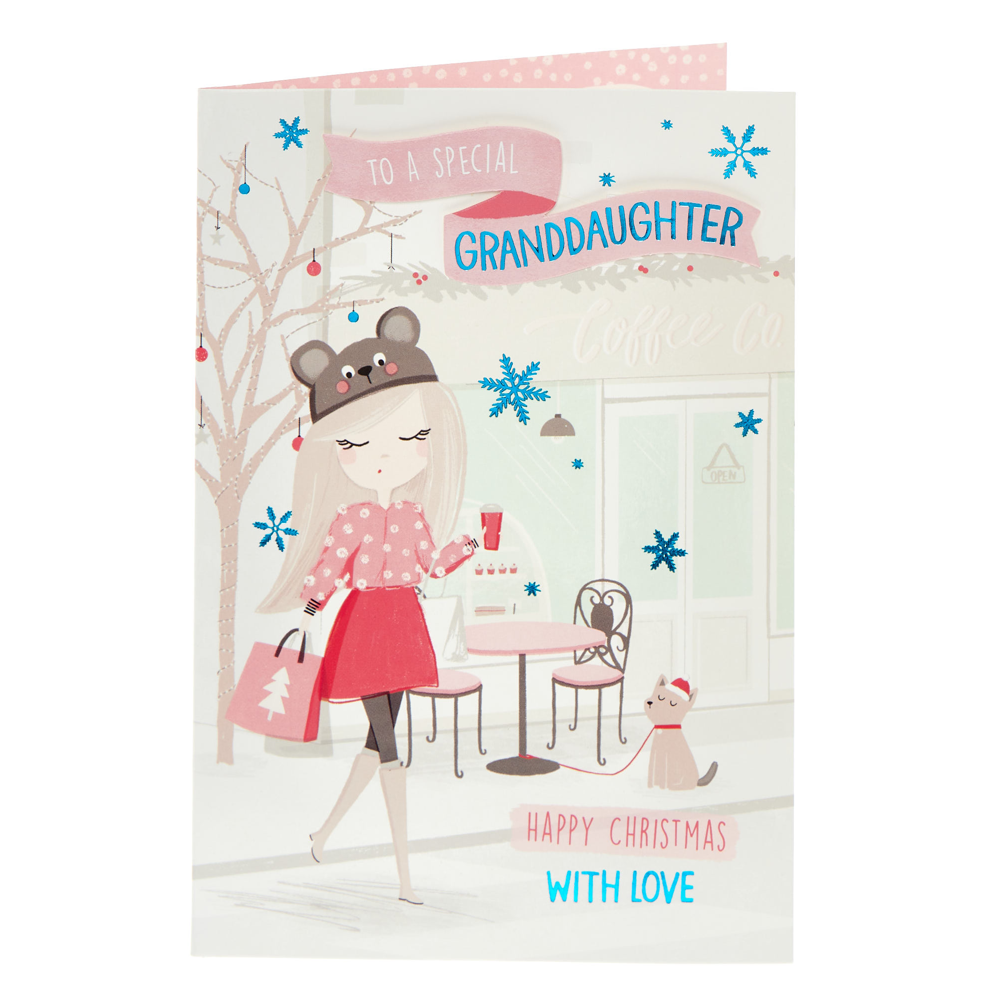 Special Granddaughter Shopping Christmas Card