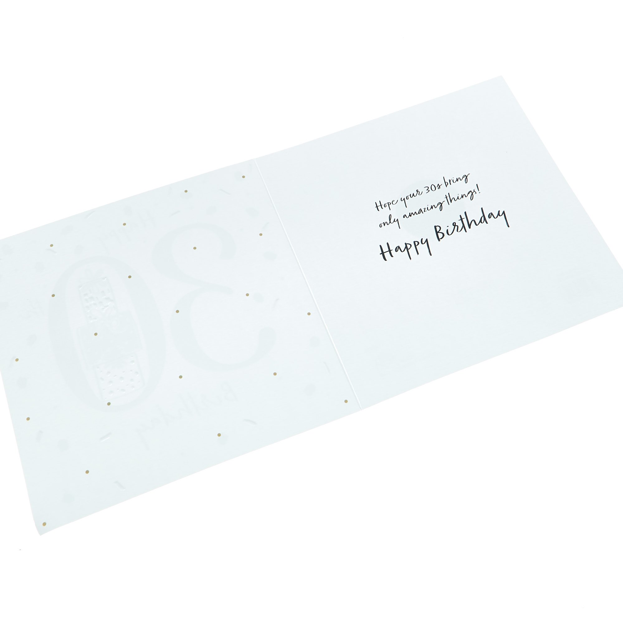 Platinum Collection 30th Birthday Card - Gold & Silver