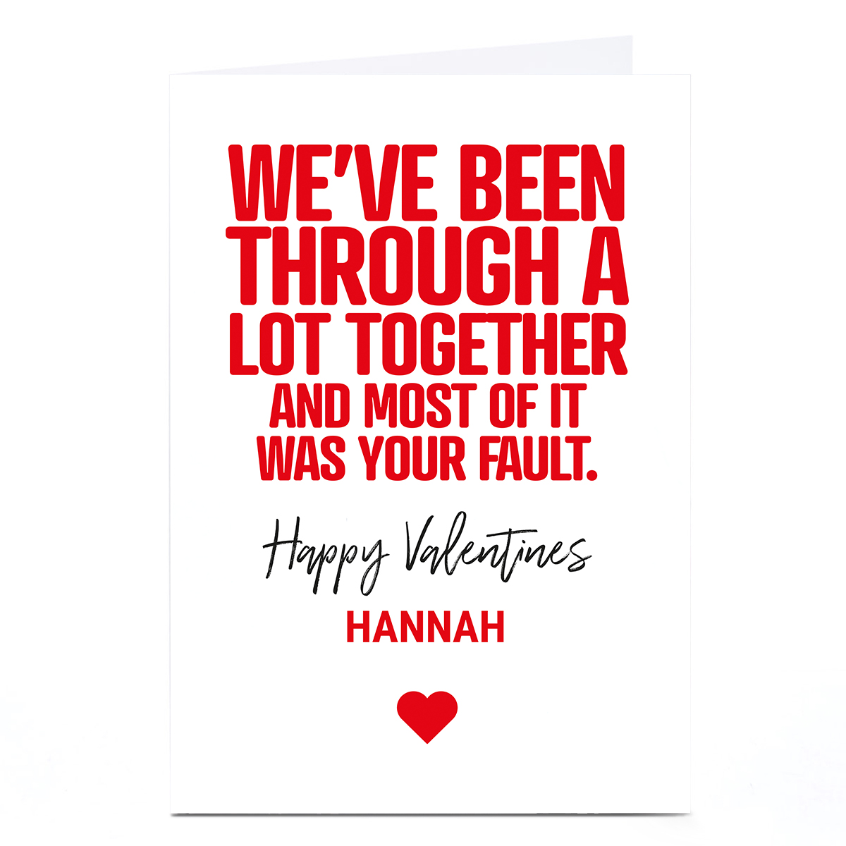 Personalised Punk Valentine's Day Card - Been Through A Lot