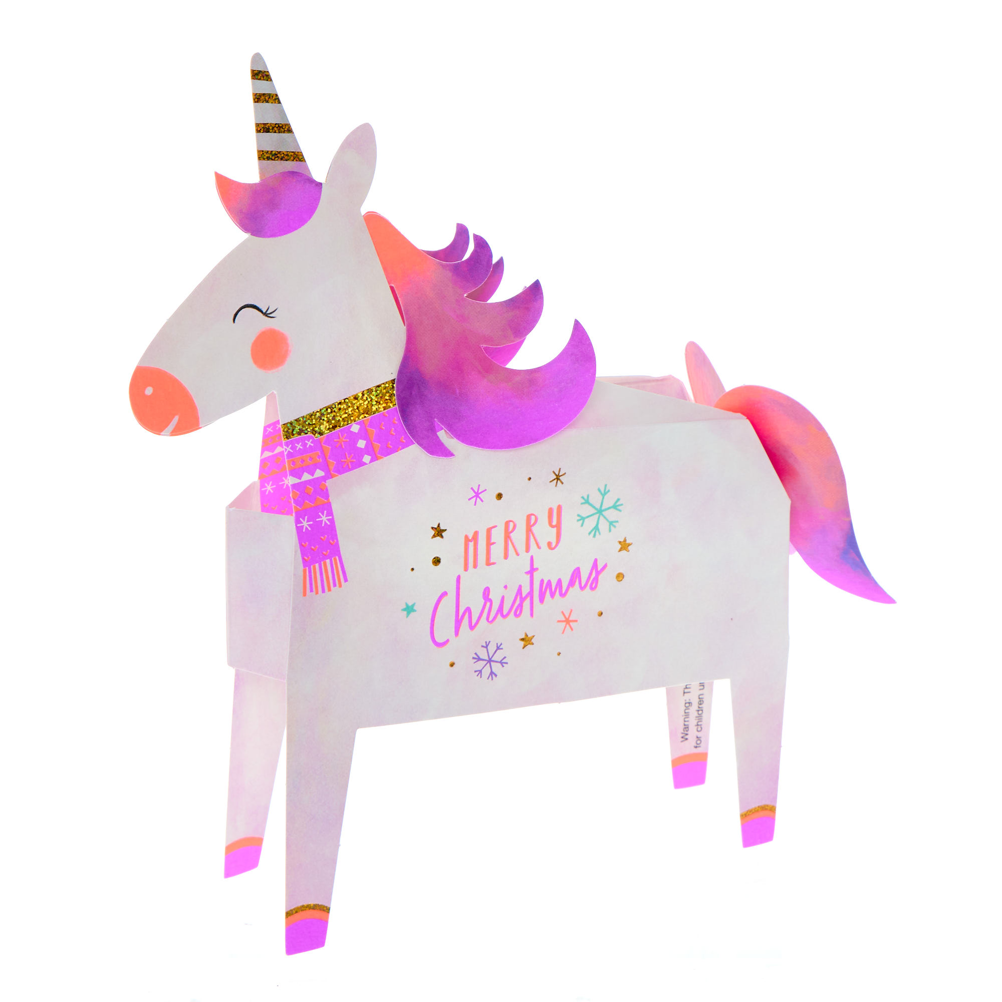 Daughter Unicorn 3D Pop Out Christmas Card