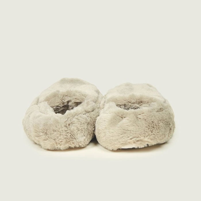 Warmies Luxurious Microwavable Slippers - Latte