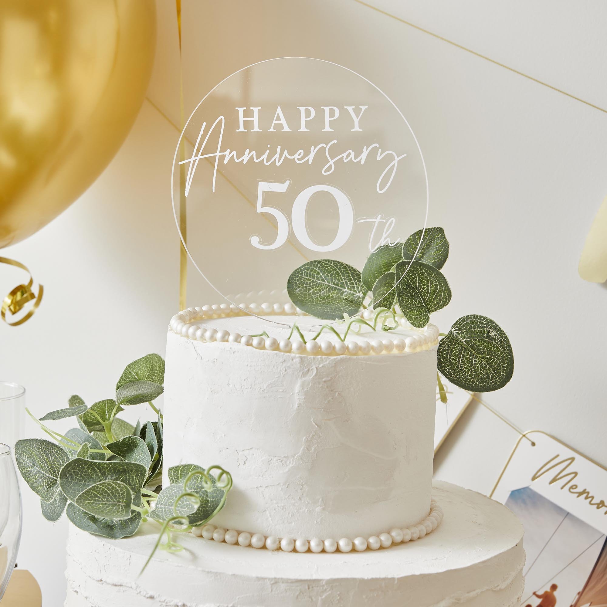 Anniversary Customisable Acrylic Cake Topper