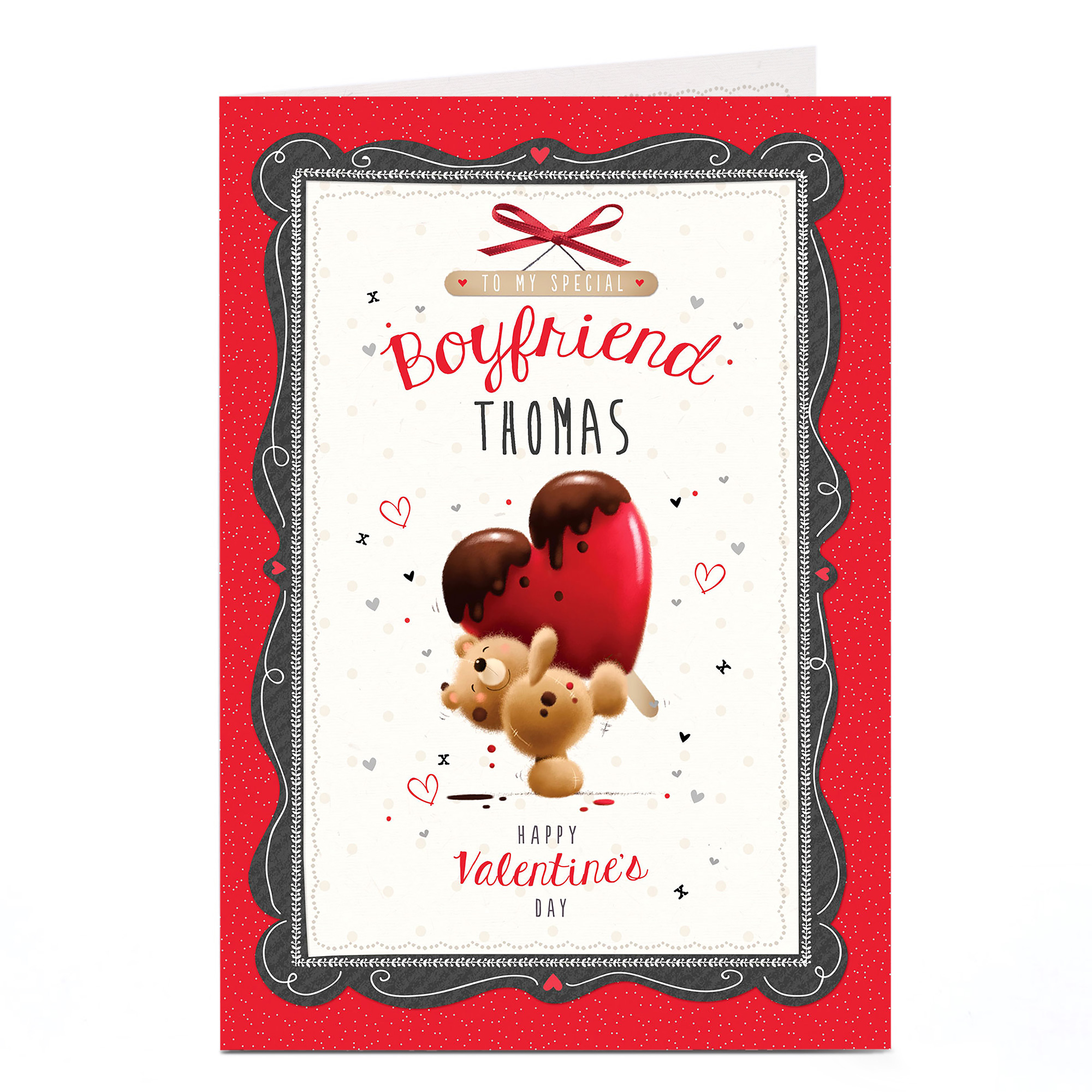 Personalised Valentine's Card - Chocolate Heart