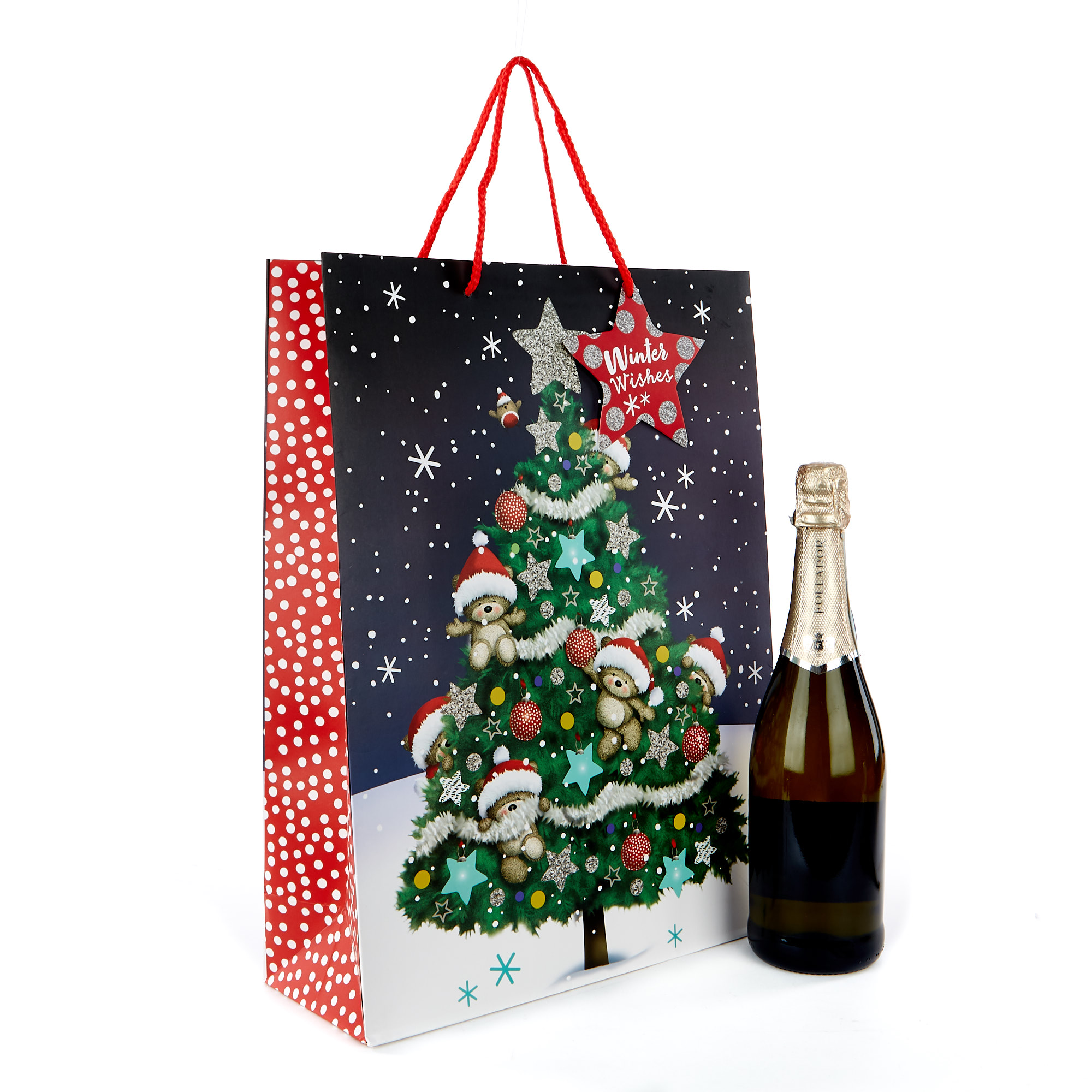 Extra Large Portrait Hugs Winter Wishes Christmas Gift Bag