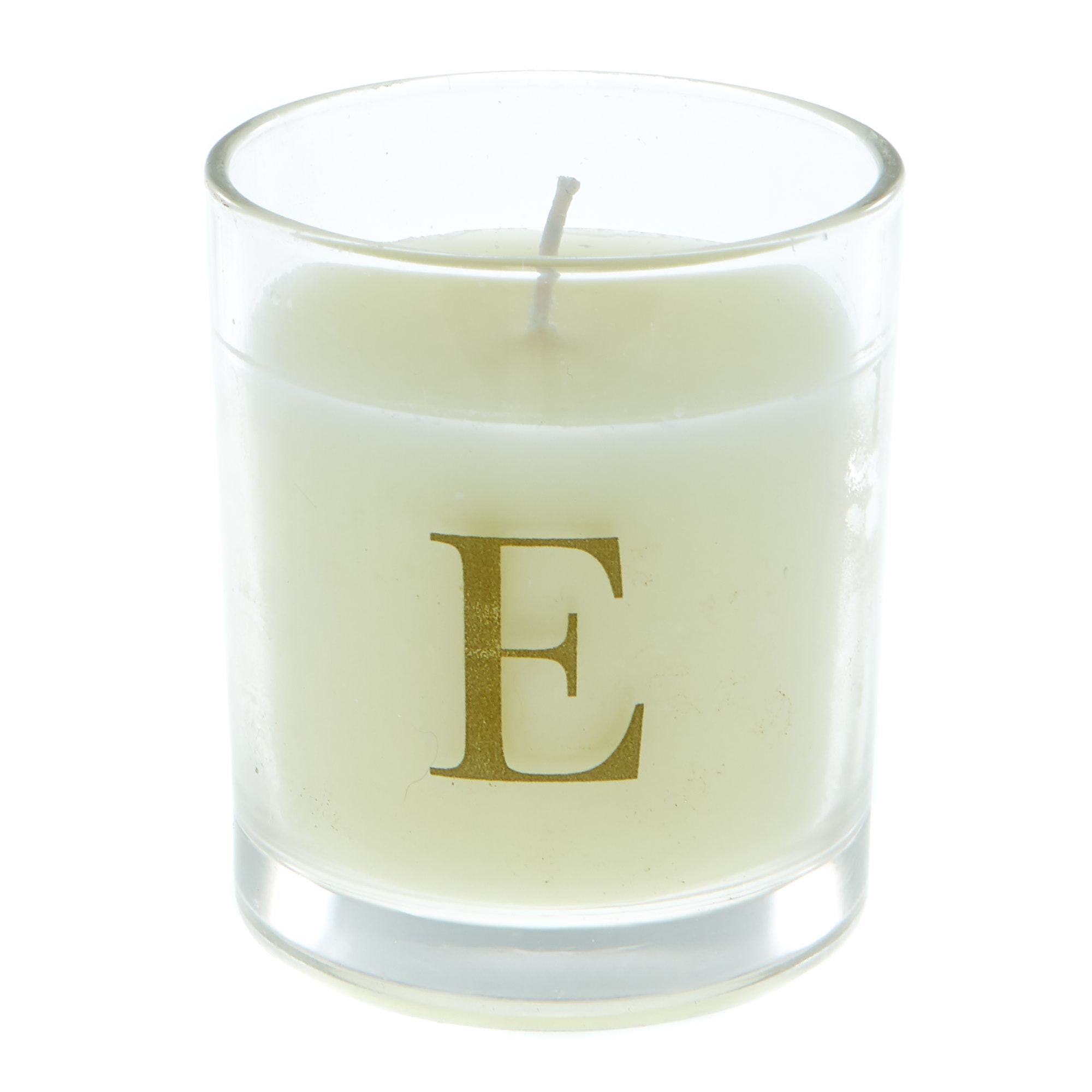Letter E Warm Cashmere Scented Candle