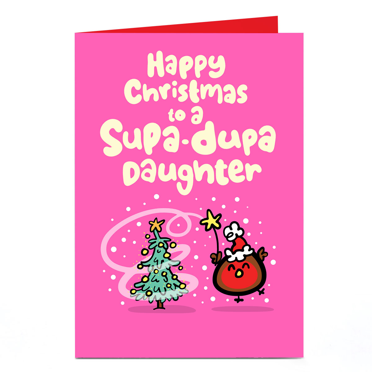 Personalised Fruitloops Christmas Card - Supa-Dupa Daughter