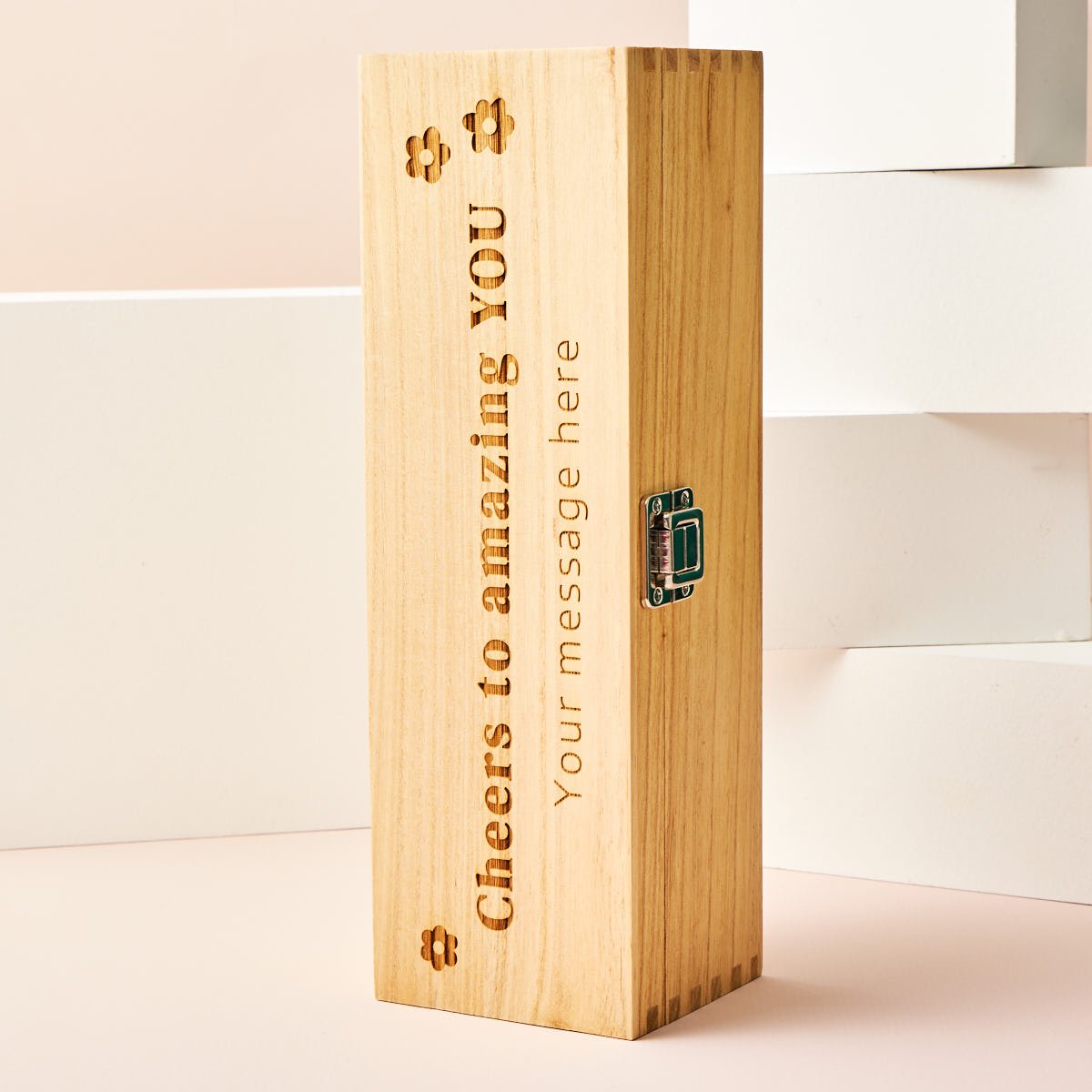 Engraved Wooden Box With Luxury Prosecco - Cheers to amazing YOU