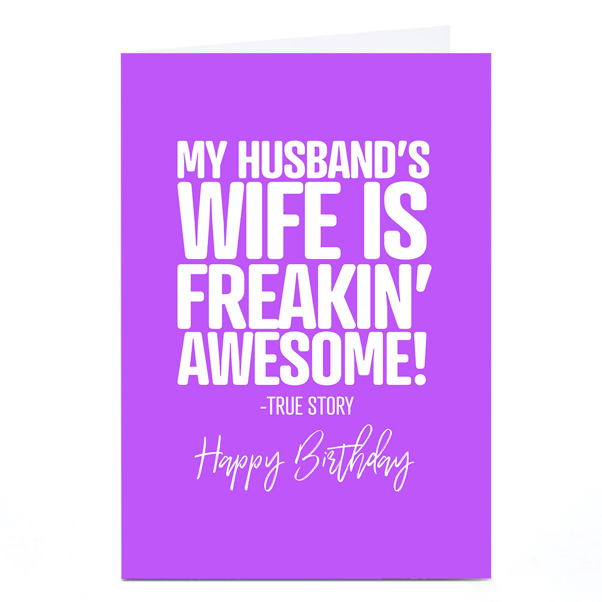 Personalised Punk Birthday Card - Husband From Wife 