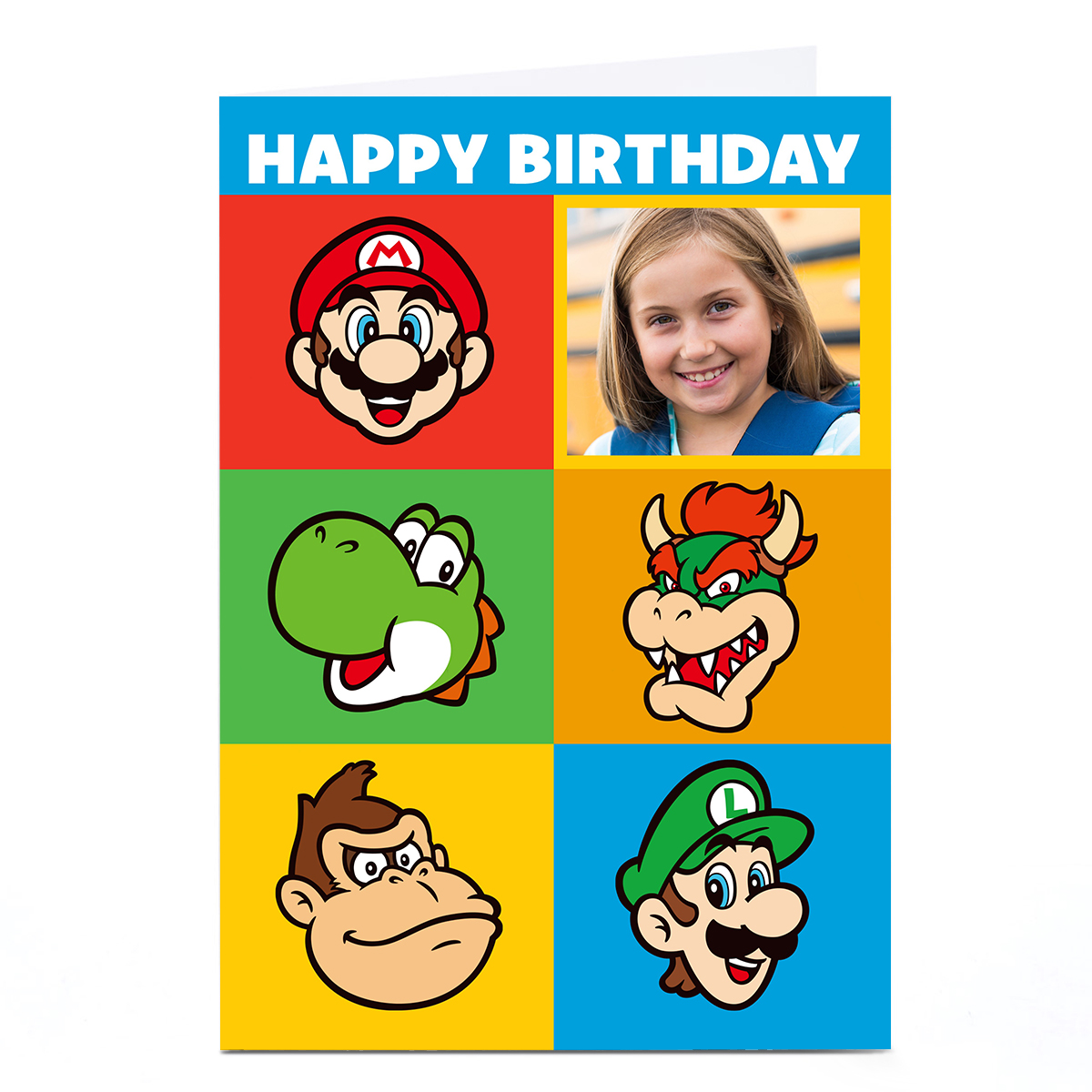 Personalised Birthday Card - Supermario Photo Upload