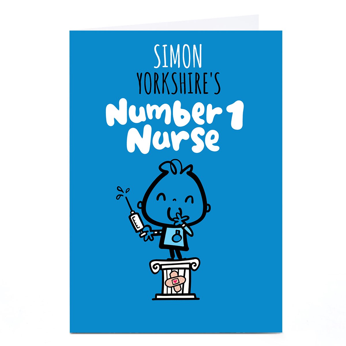 Personalised Fruitloops Card - No.1 Nurse Blue