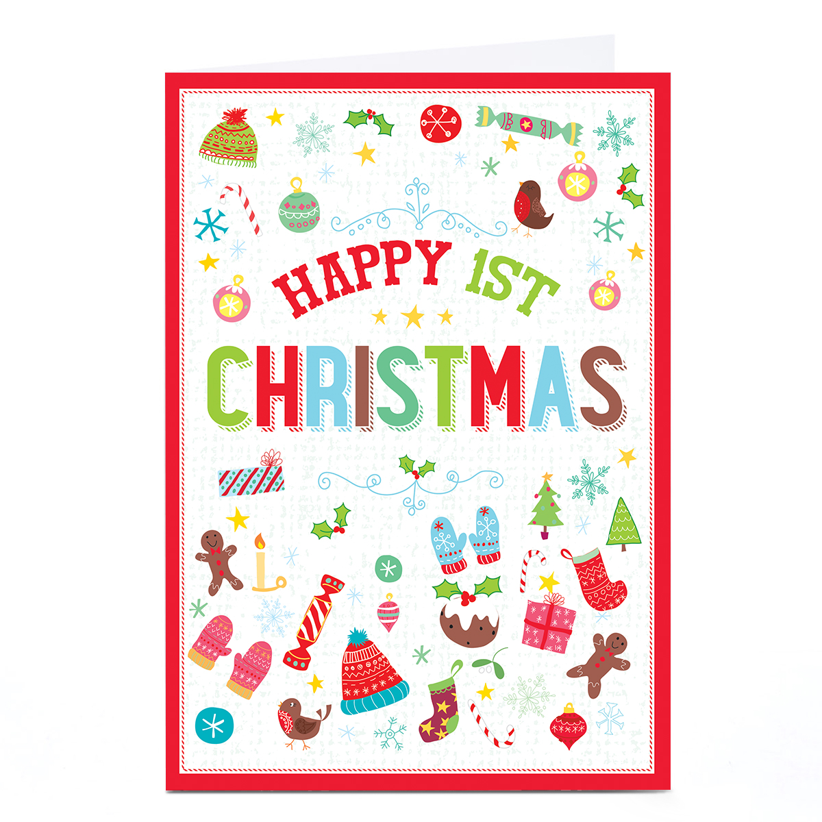 Personalised Christmas Card - 1st Christmas
