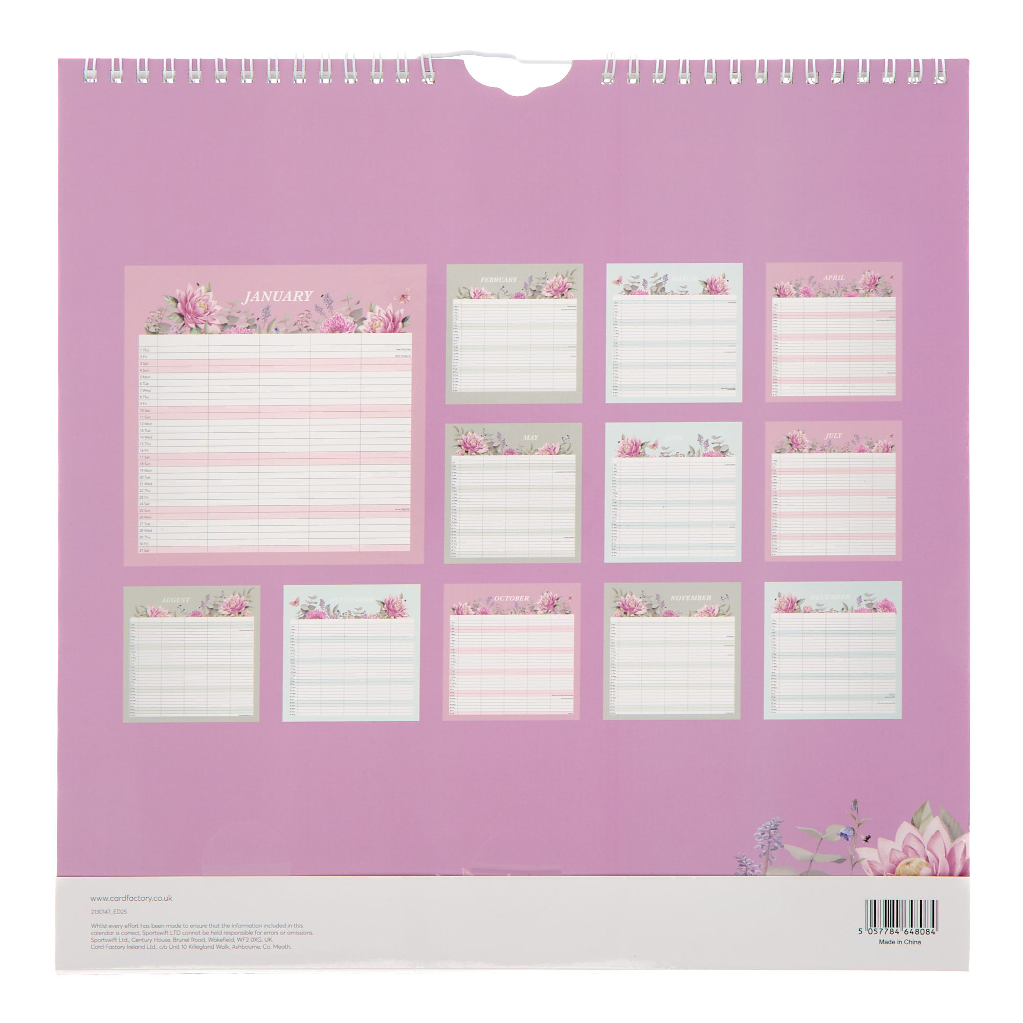 Floral 2026 Family Organiser