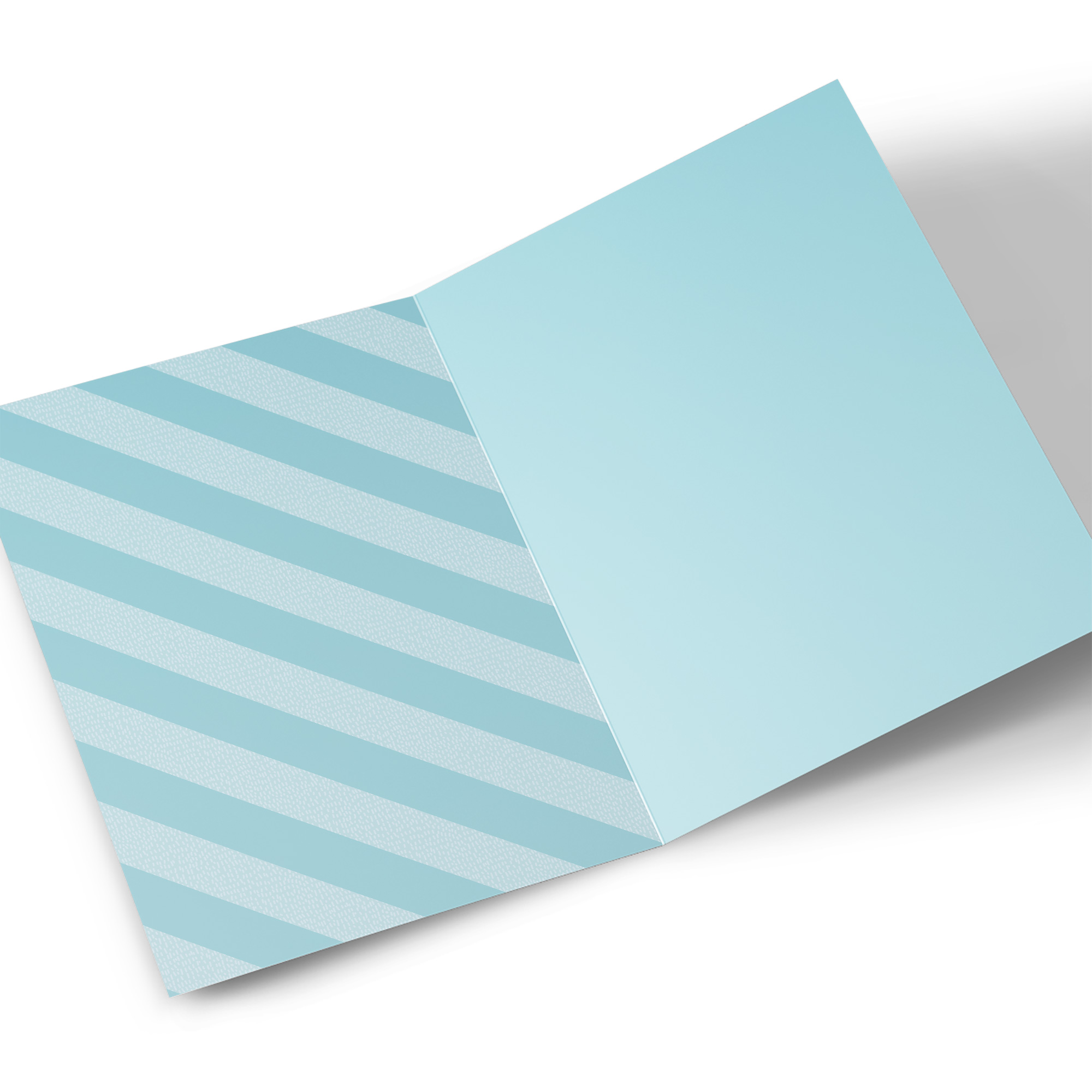 Photo Card - Blue Stripes And Hearts