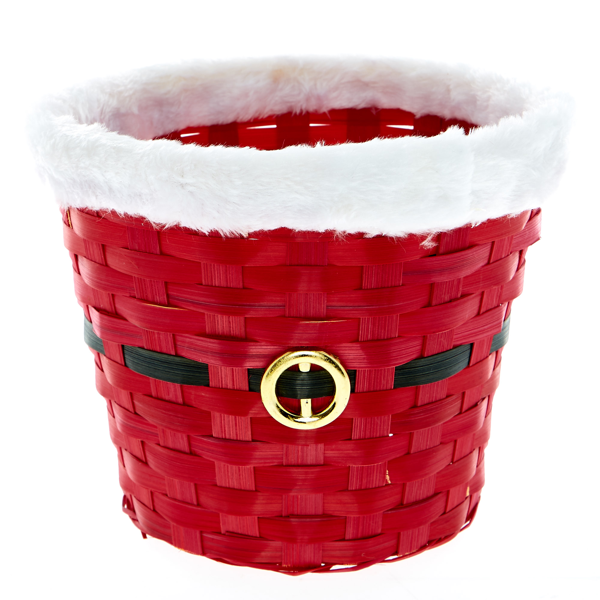 Round Wicker Christmas Basket