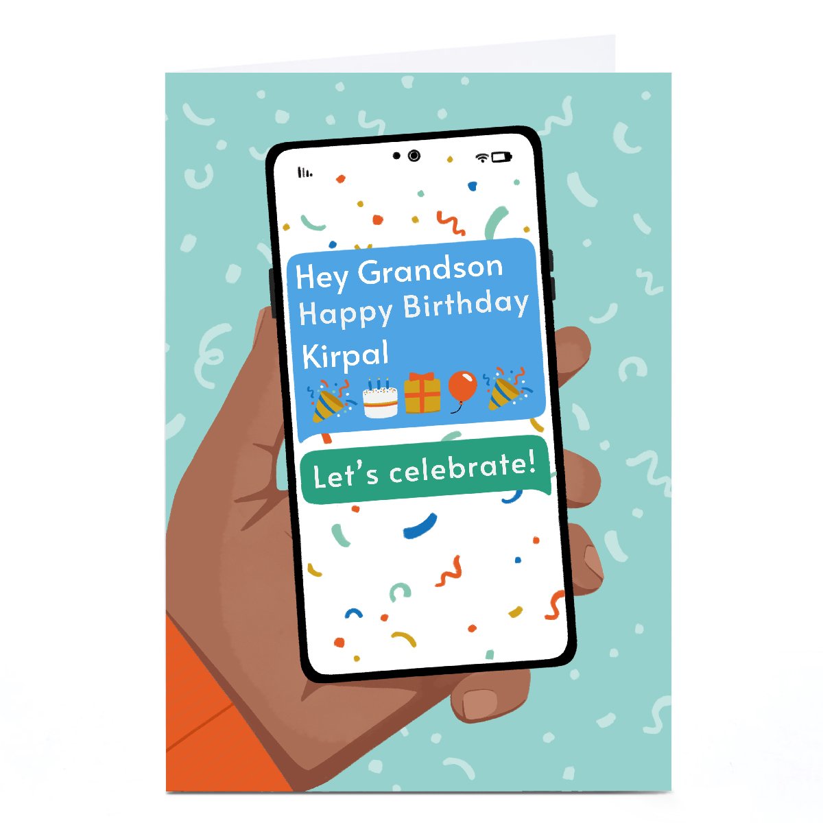 Personalised Birthday Card - Text Message