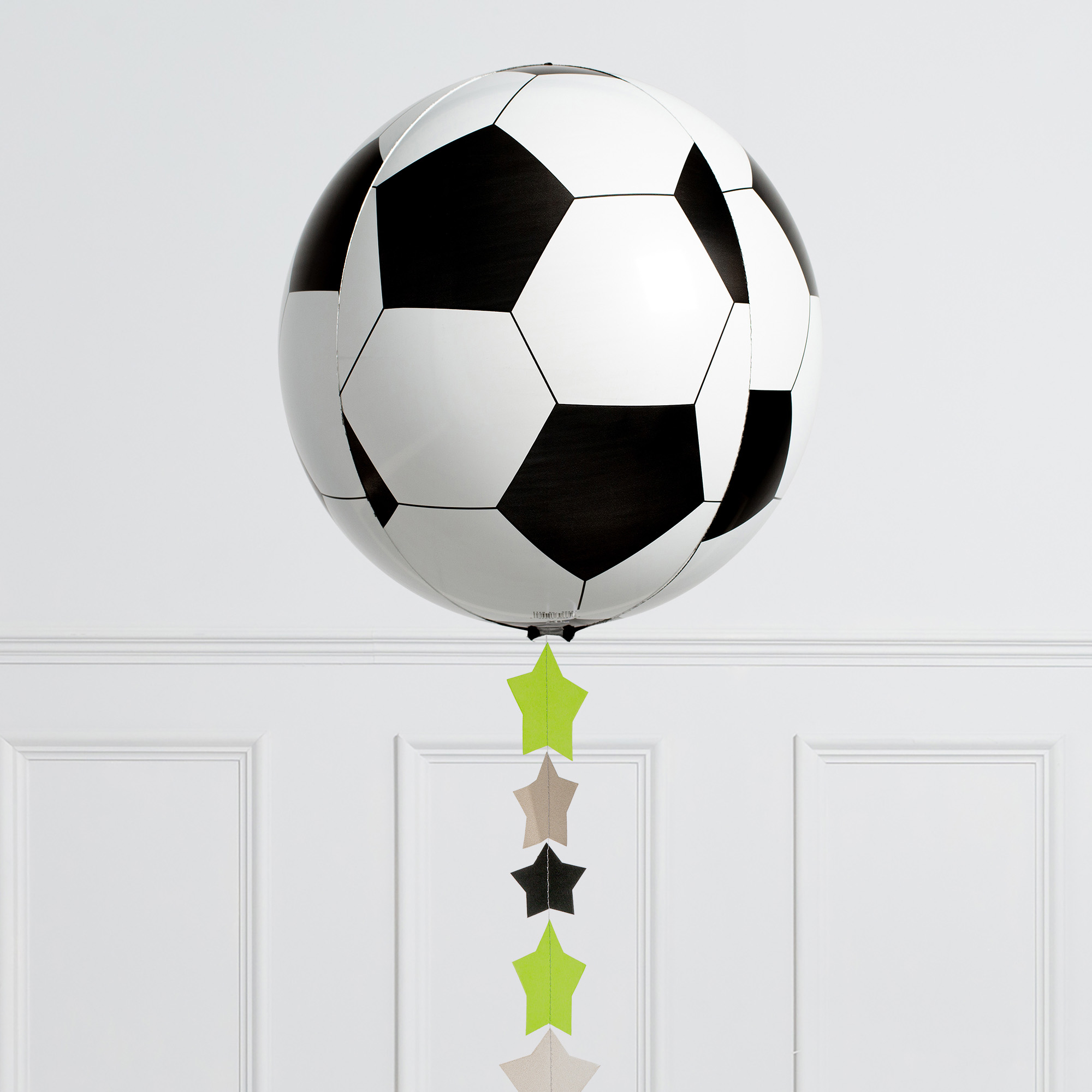 Personalised Football Star Party Orb Balloon - Delivered Inflated!