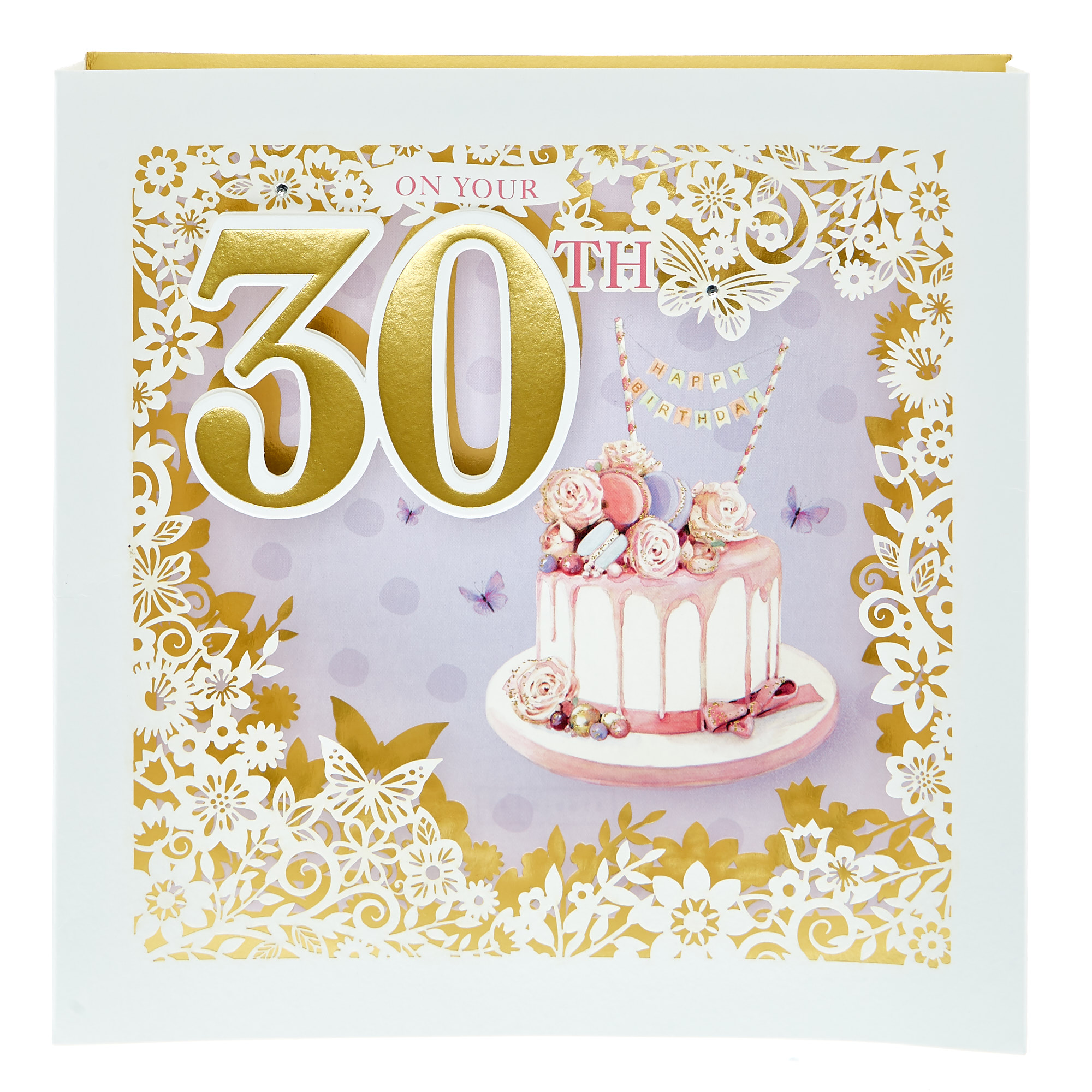 3D Laser Cut 30th Birthday Card 