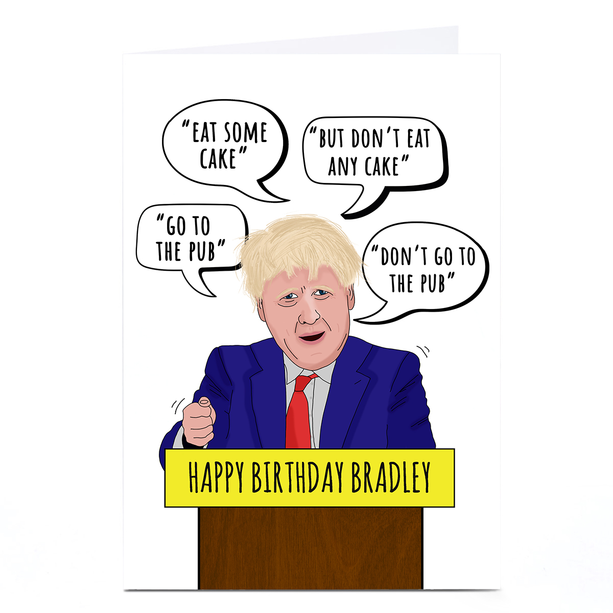 Personalised Birthday Card -  Eat Some Cake 