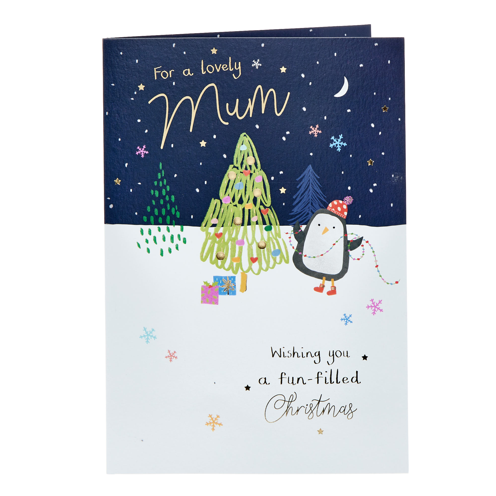 Mum Fun-Filled Festive Penguin Christmas Card