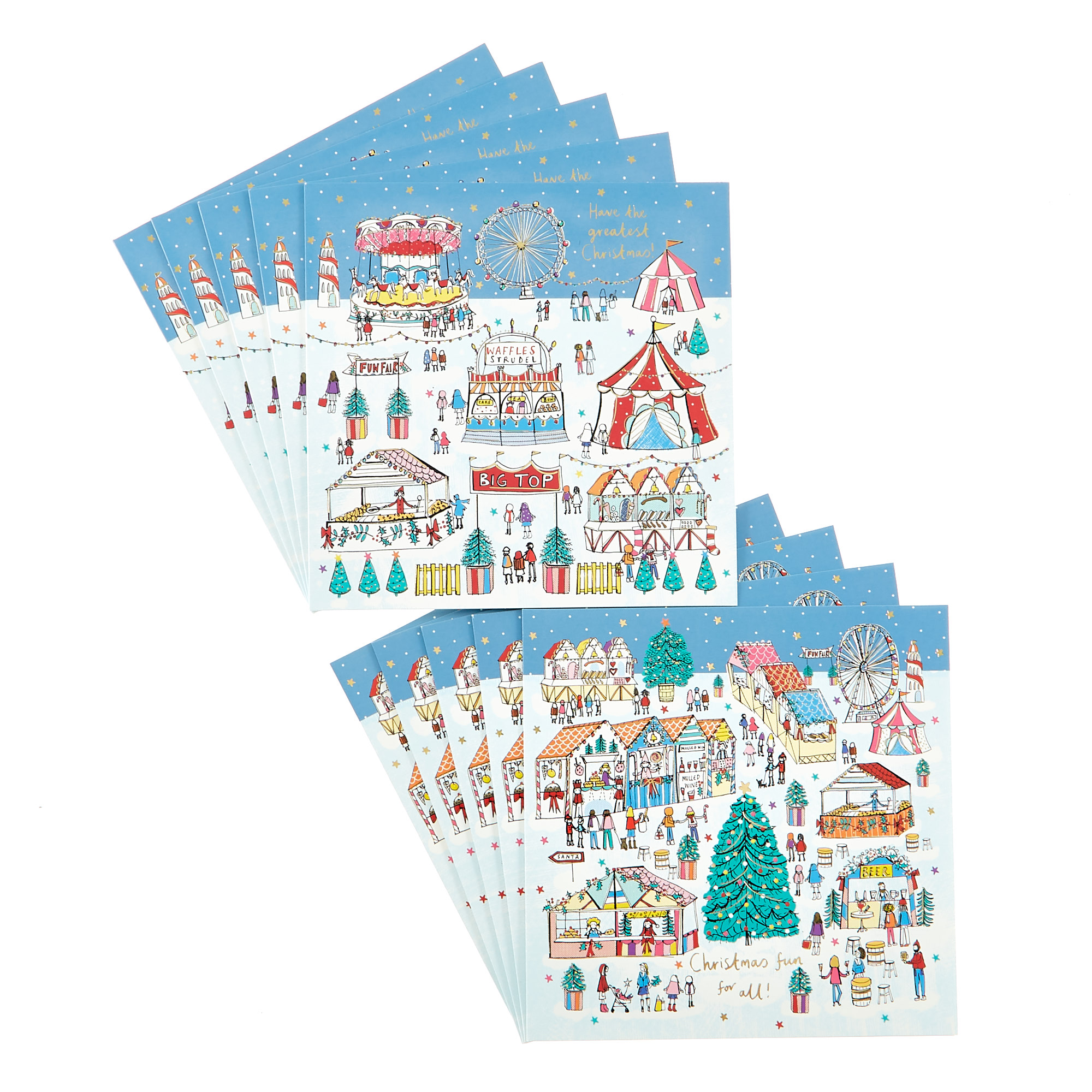 18 Charity Christmas Cards - Carnival (2 Designs)