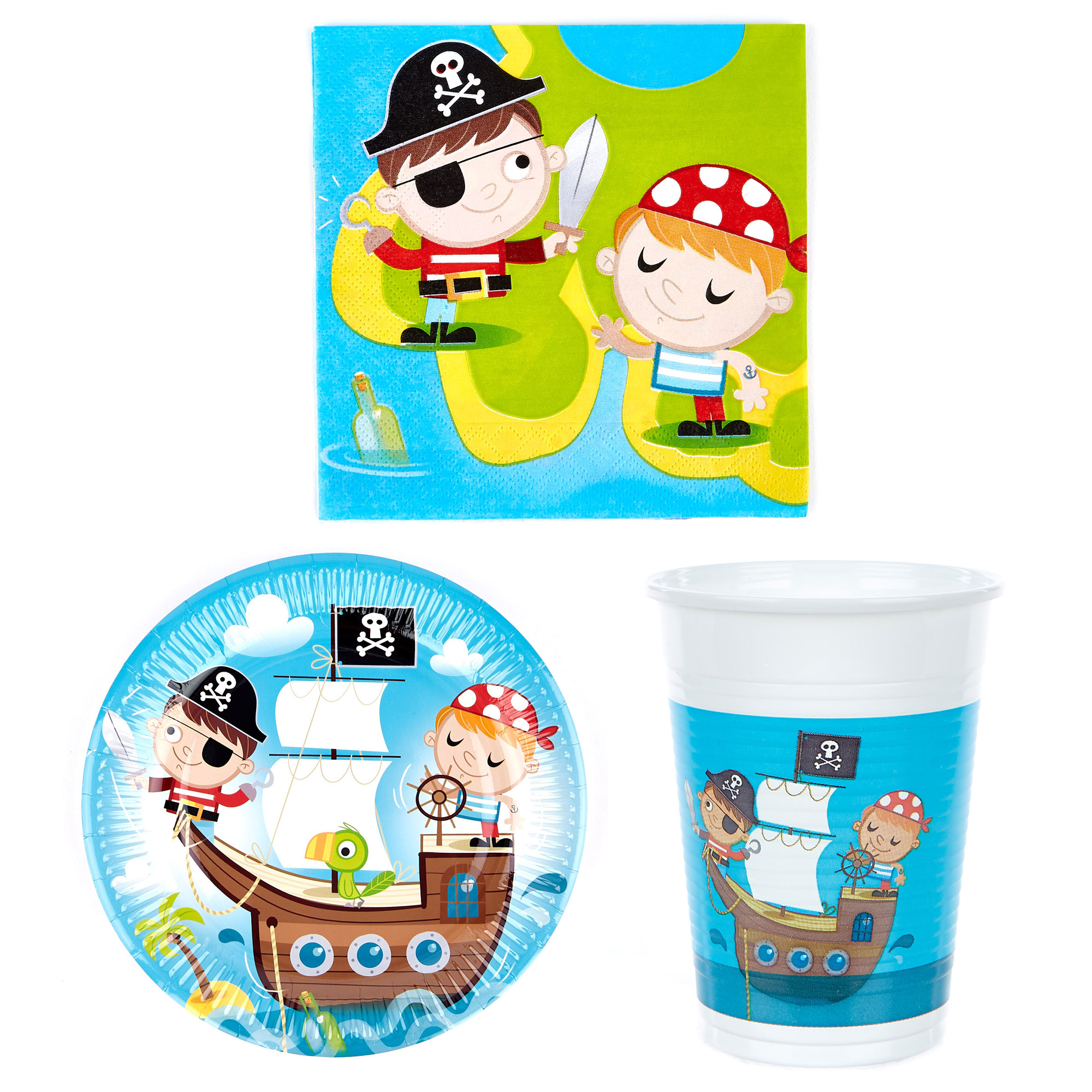 Pirate Party Tableware Bundle - 8 Guests