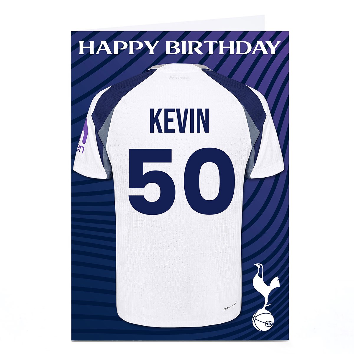 Personalised Football Birthday Card - Spurs Shirt and Number