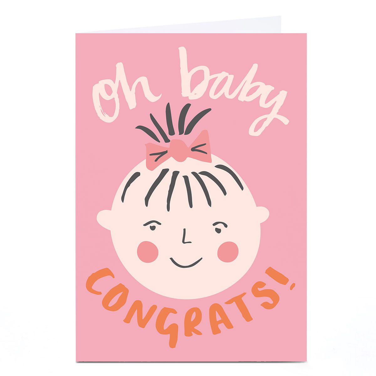 Personalised Ashley Le Quere New Baby Card - Girl