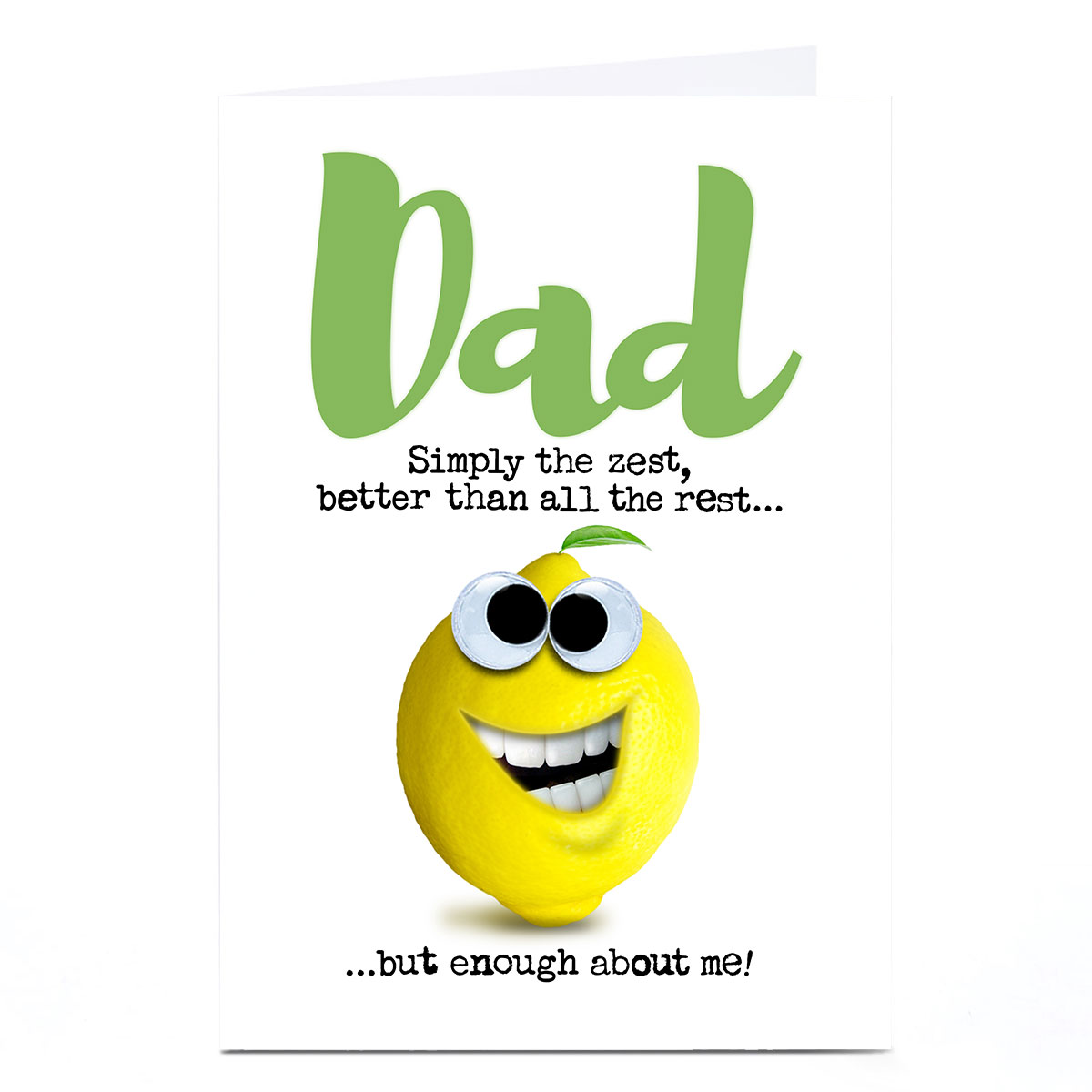 Personalised PG Quips Father's Day Card - Dad Simply The Zest