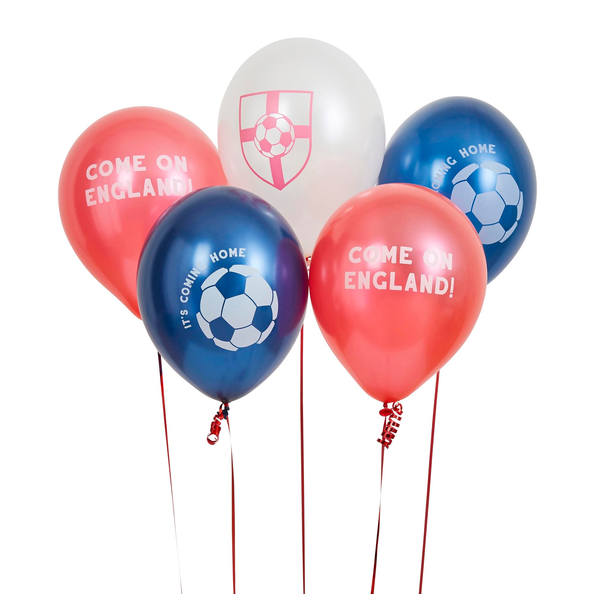 Come On England 12-Inch Latex Balloons - Pack of 5