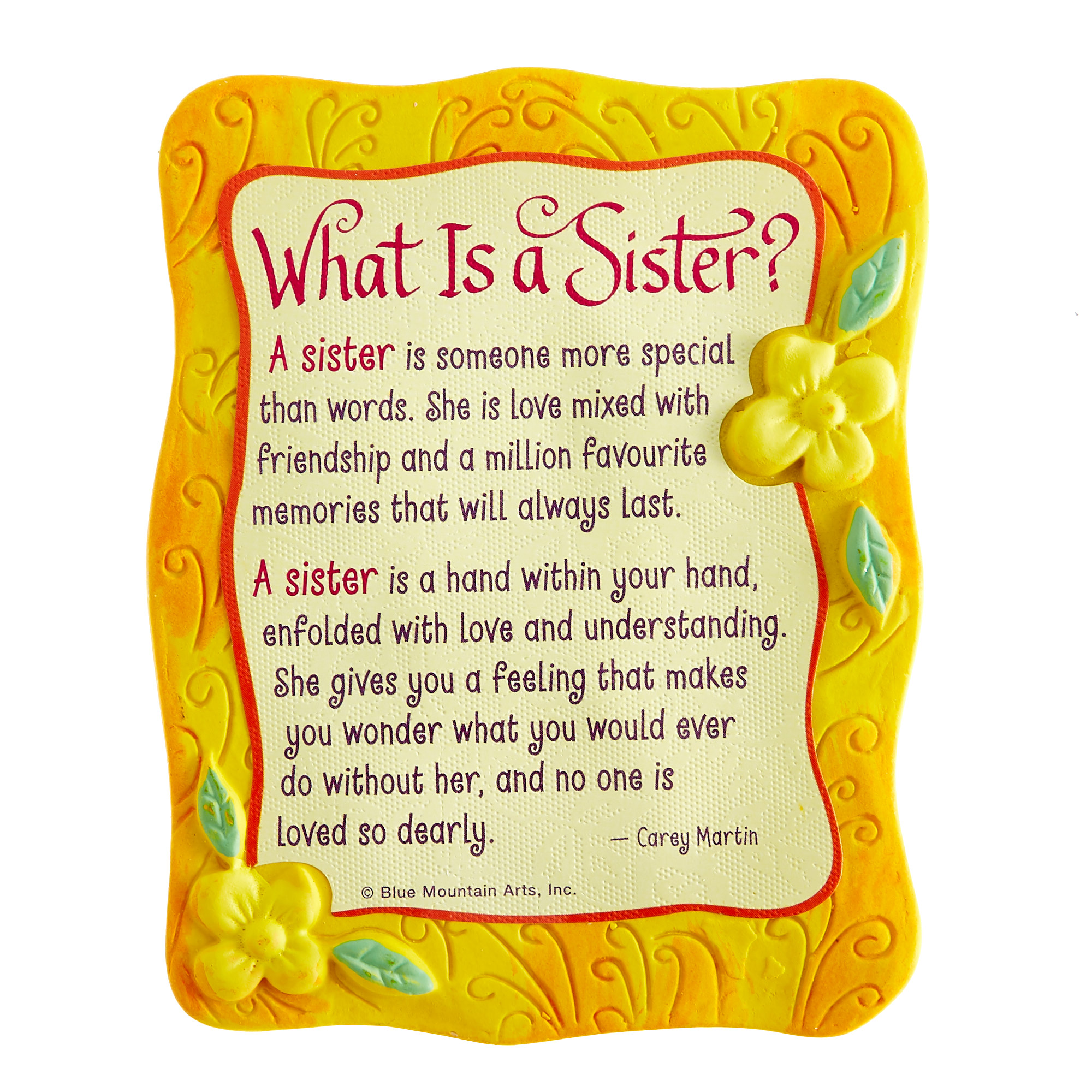 Blue Mountain Arts Magnet - What Is A Sister?