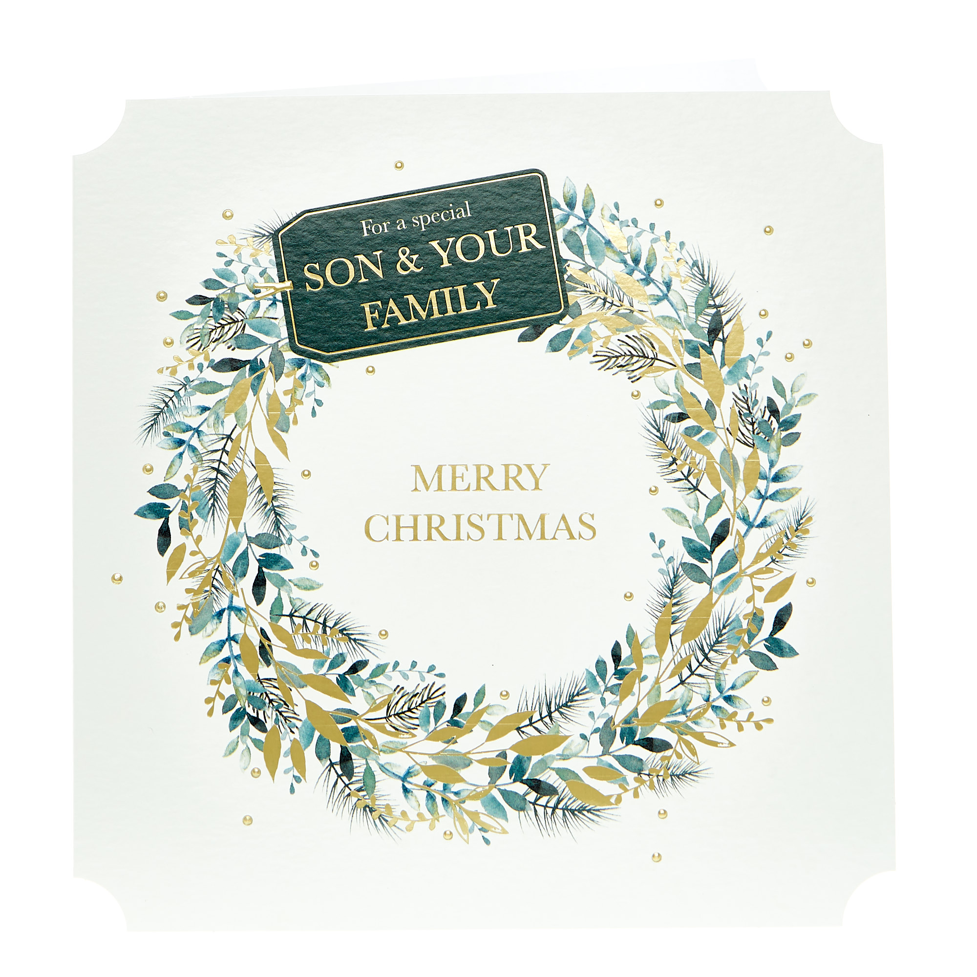 Christmas Card - Son & Family Wreath
