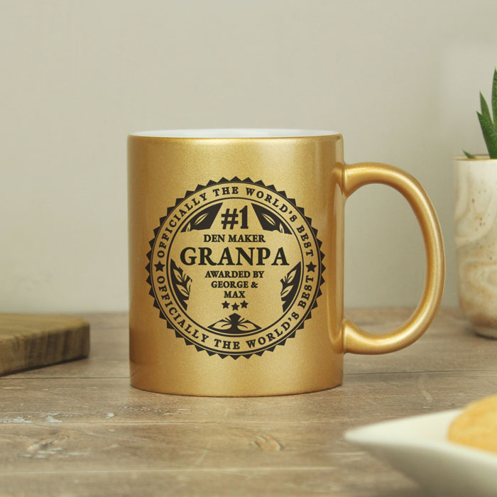 Personalised Gold Mug, World's Best 