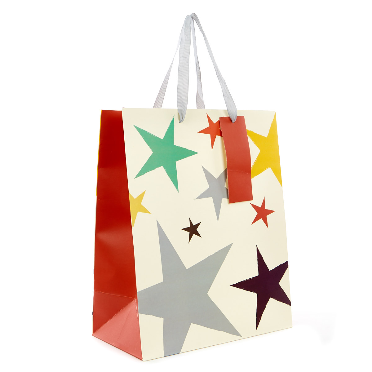 Large Portrait Gift Bag - Coloured Stars