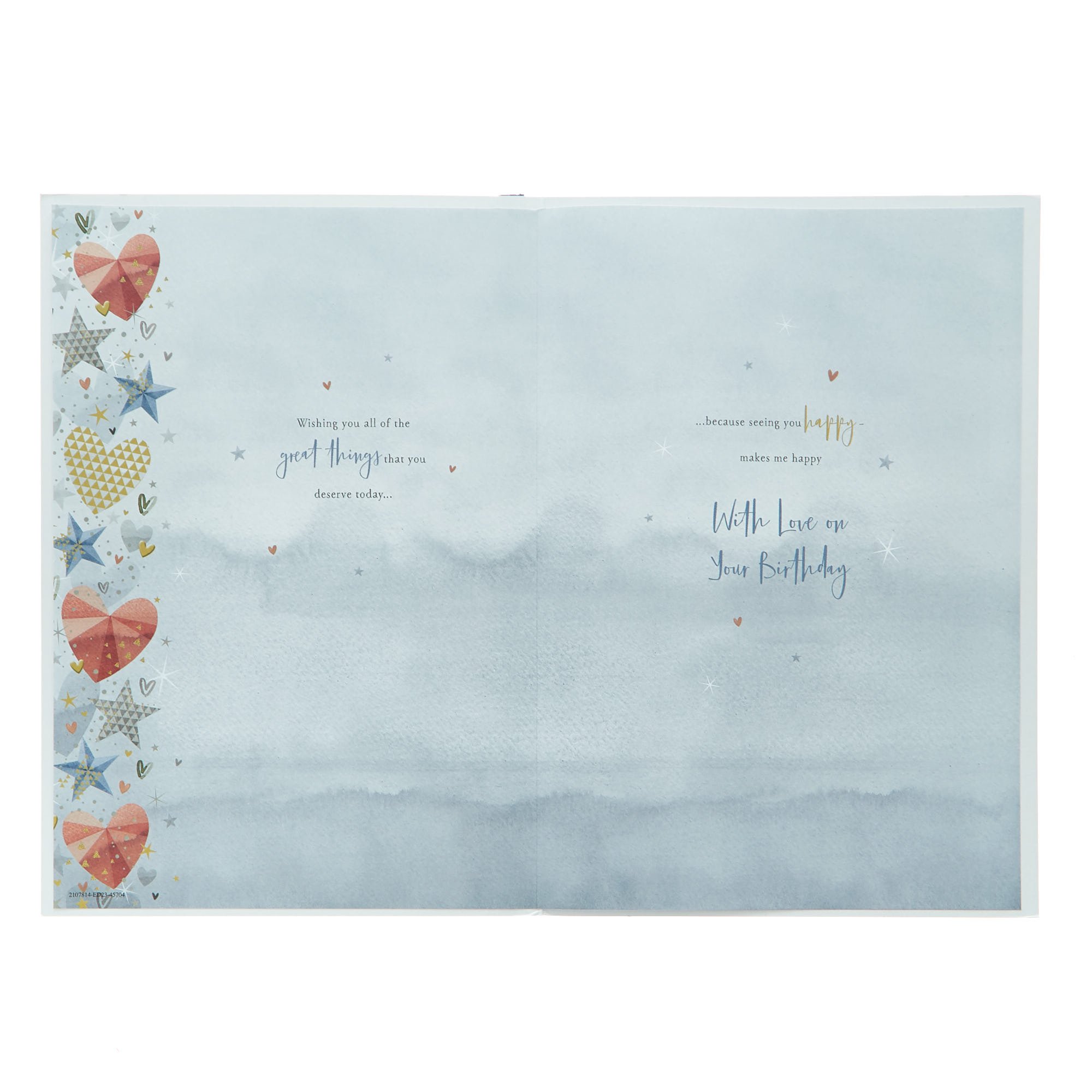 Boyfriend Sharing Happiness Sentimental Birthday Card