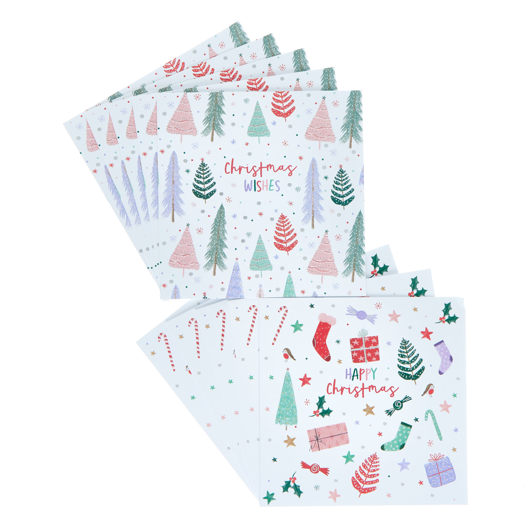 18 Charity Christmas Cards - Festive Icons (2 Designs)
