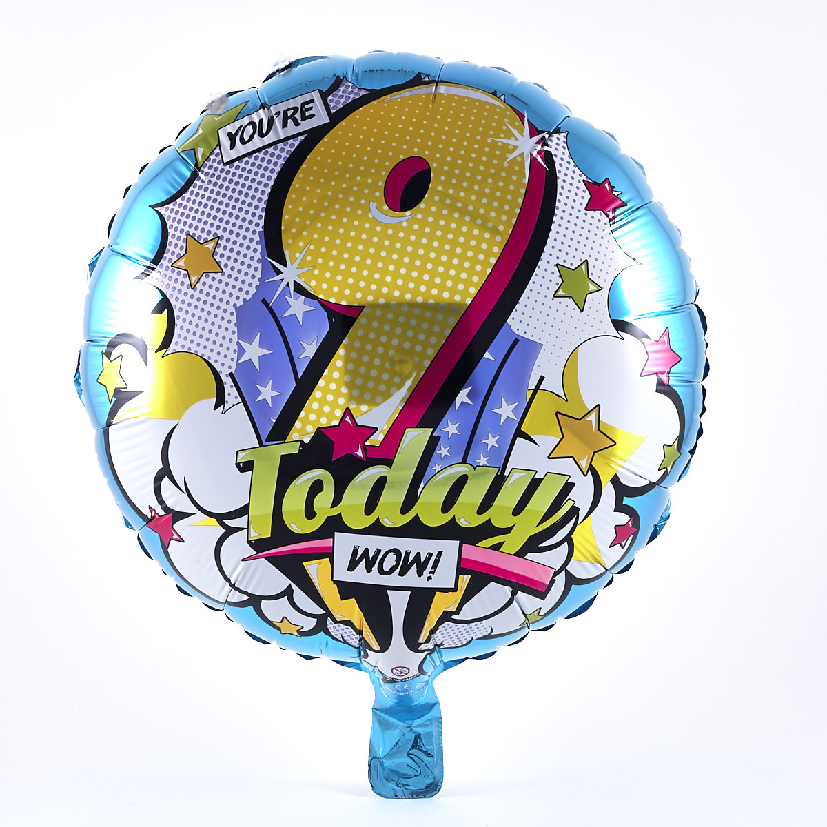 You're 9 Today Foil Helium Balloon
