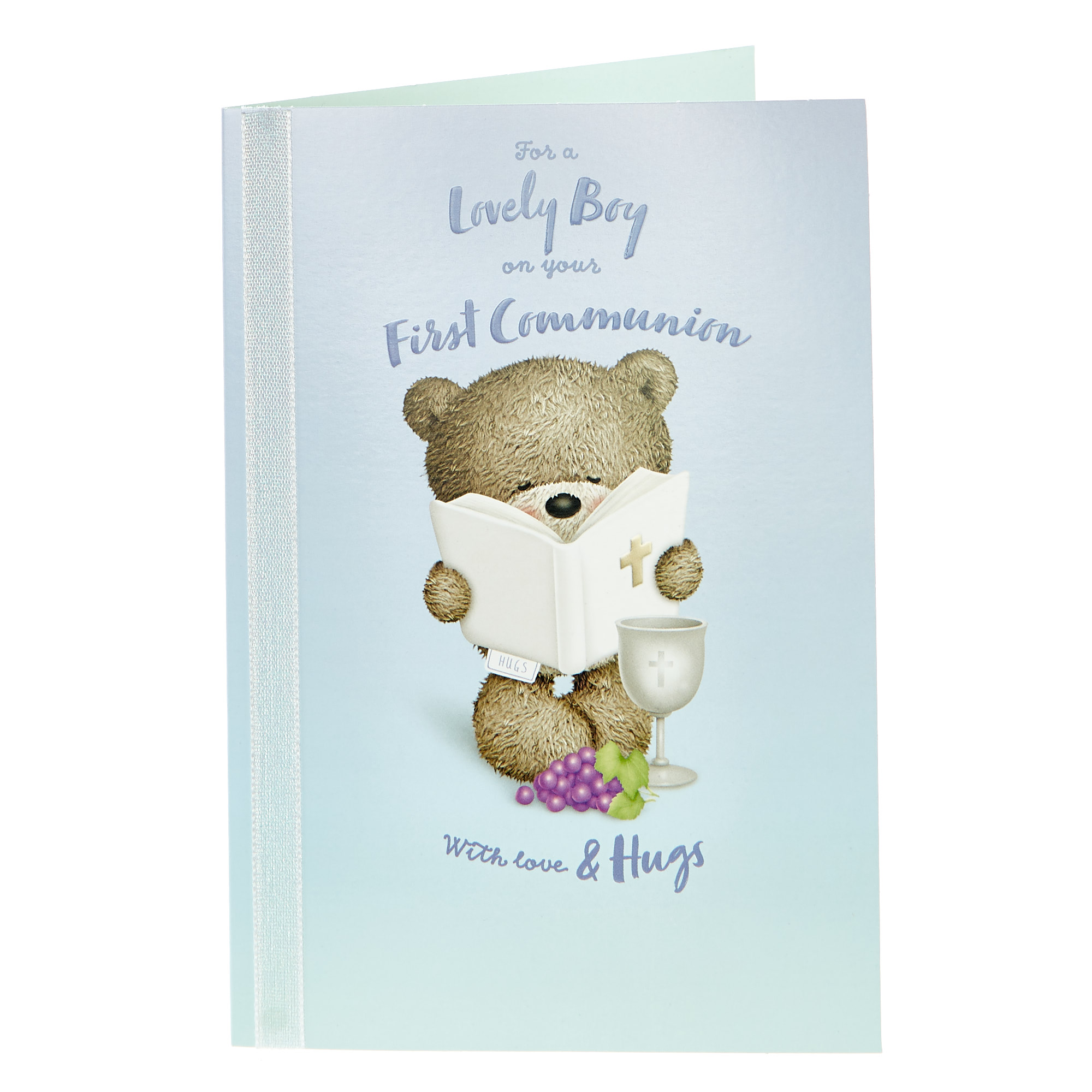 Hugs Bear 1st Holy Communion Card - Lovely Boy