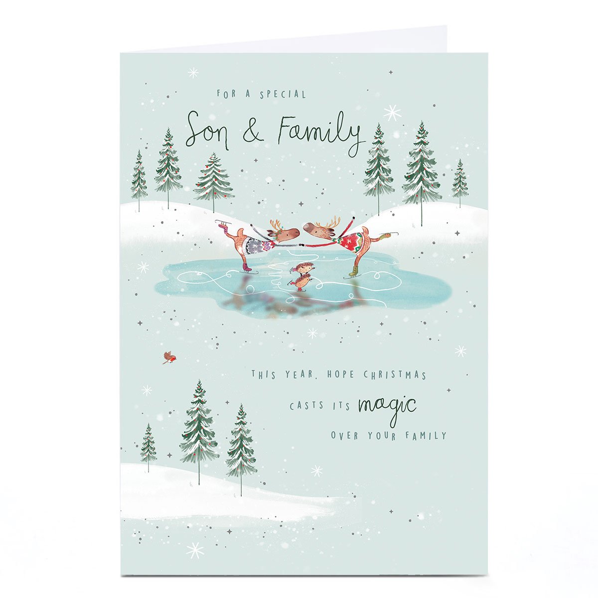 Personalised Christmas Card - A Special Son & Family