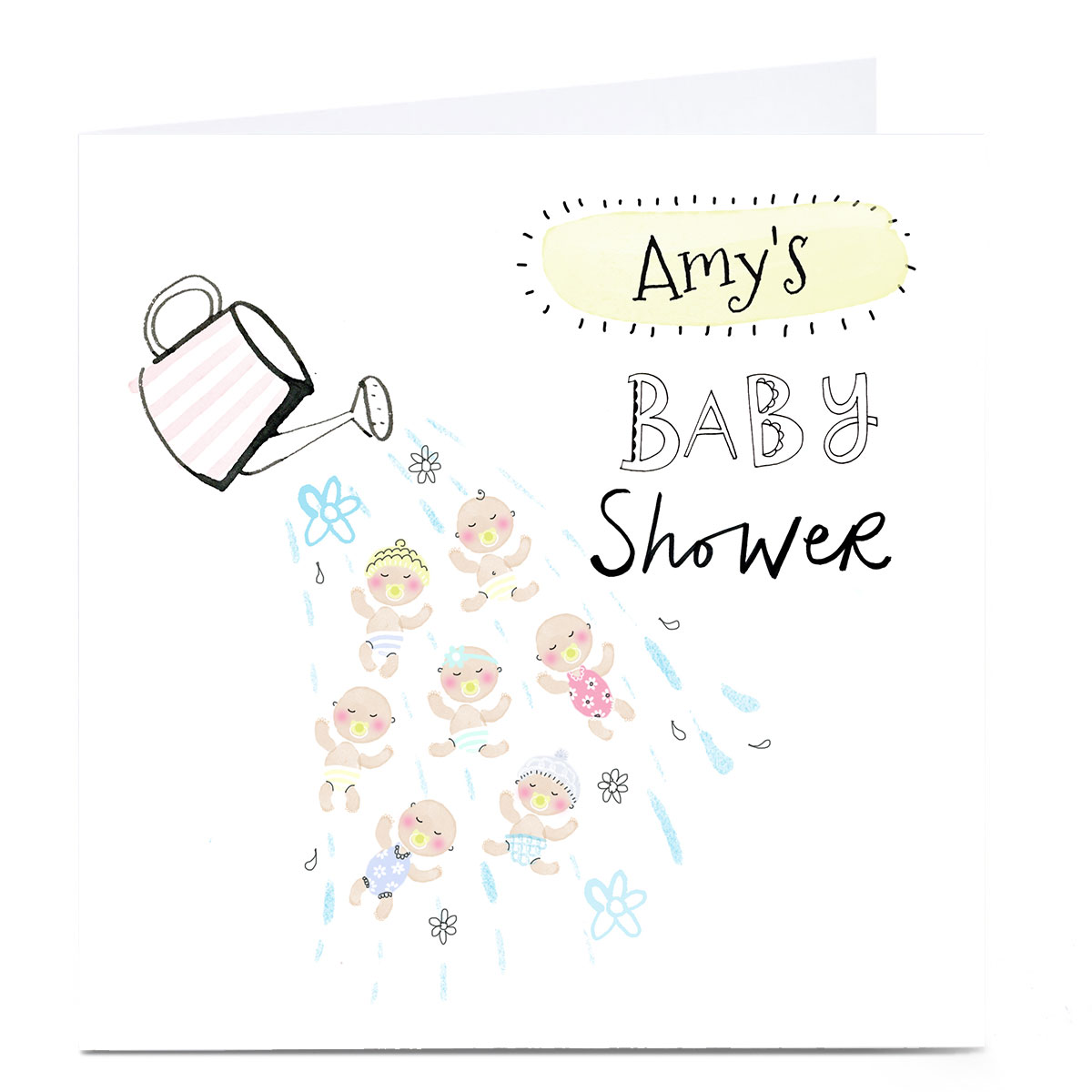 Personalised Baby Shower Invitation - Watering Can 