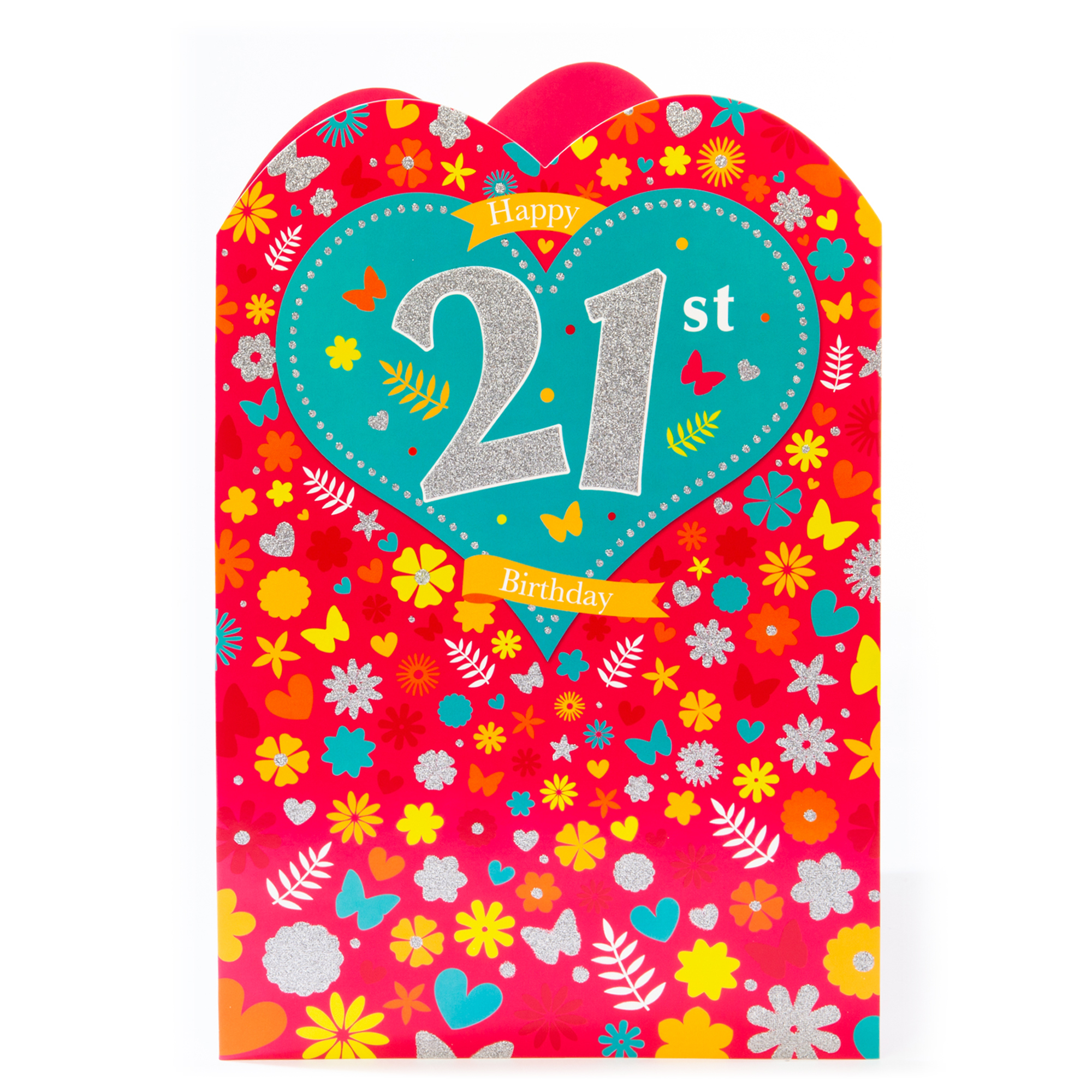 Giant 21st Birthday Card - Floral