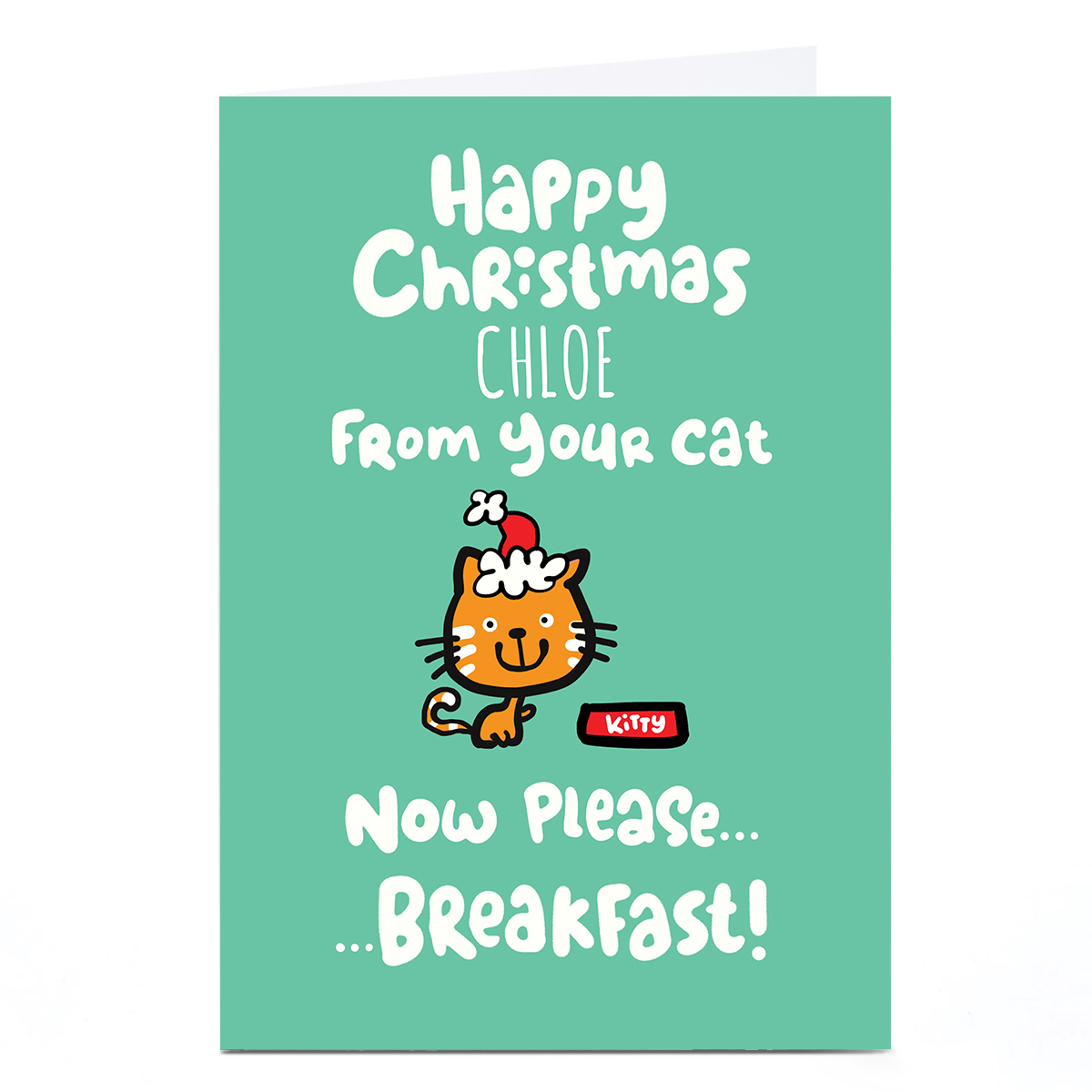 Personalised Fruitloops Christmas Card - From Your Cat 