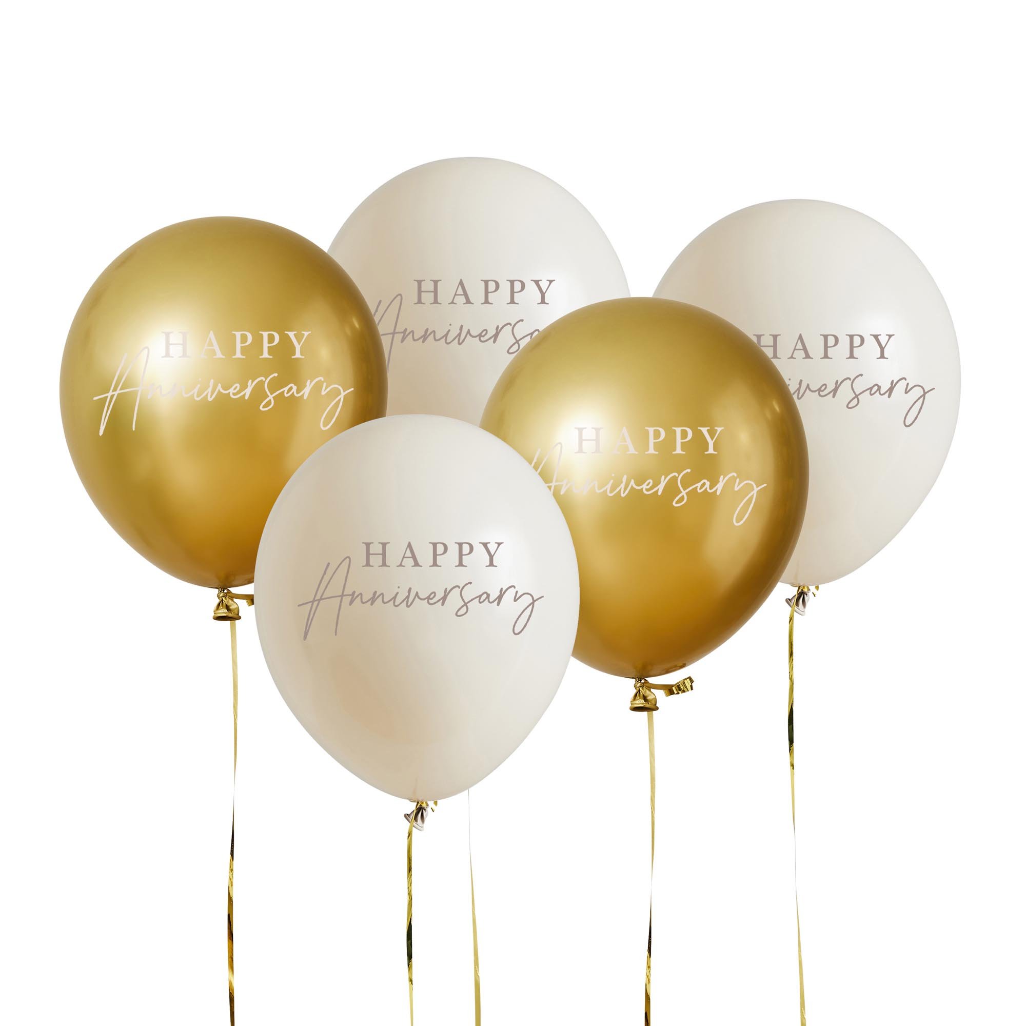 Anniversary 12-Inch Latex Balloons - Pack of 5