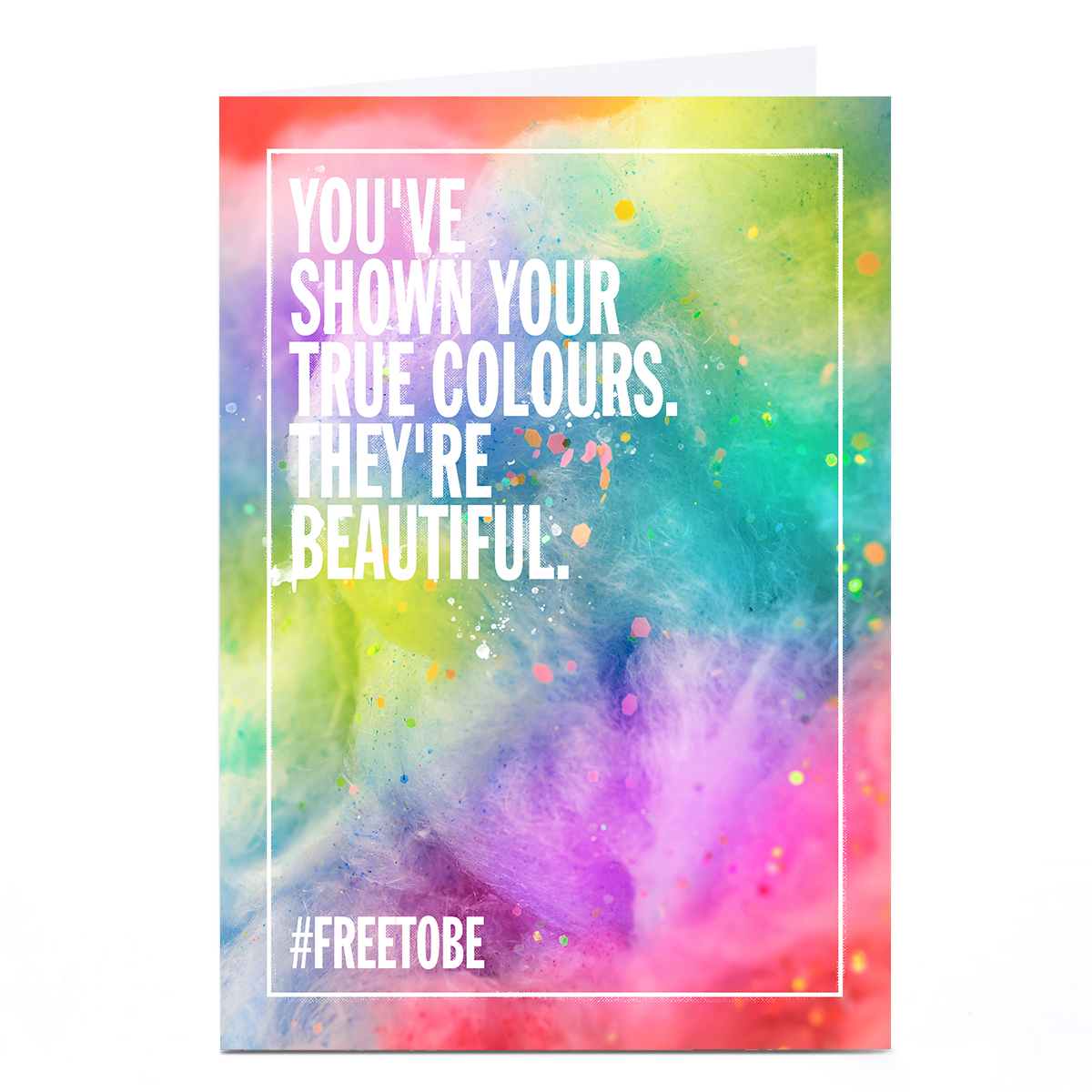 Personalised Pride LGBTQ+ Card - True Colours